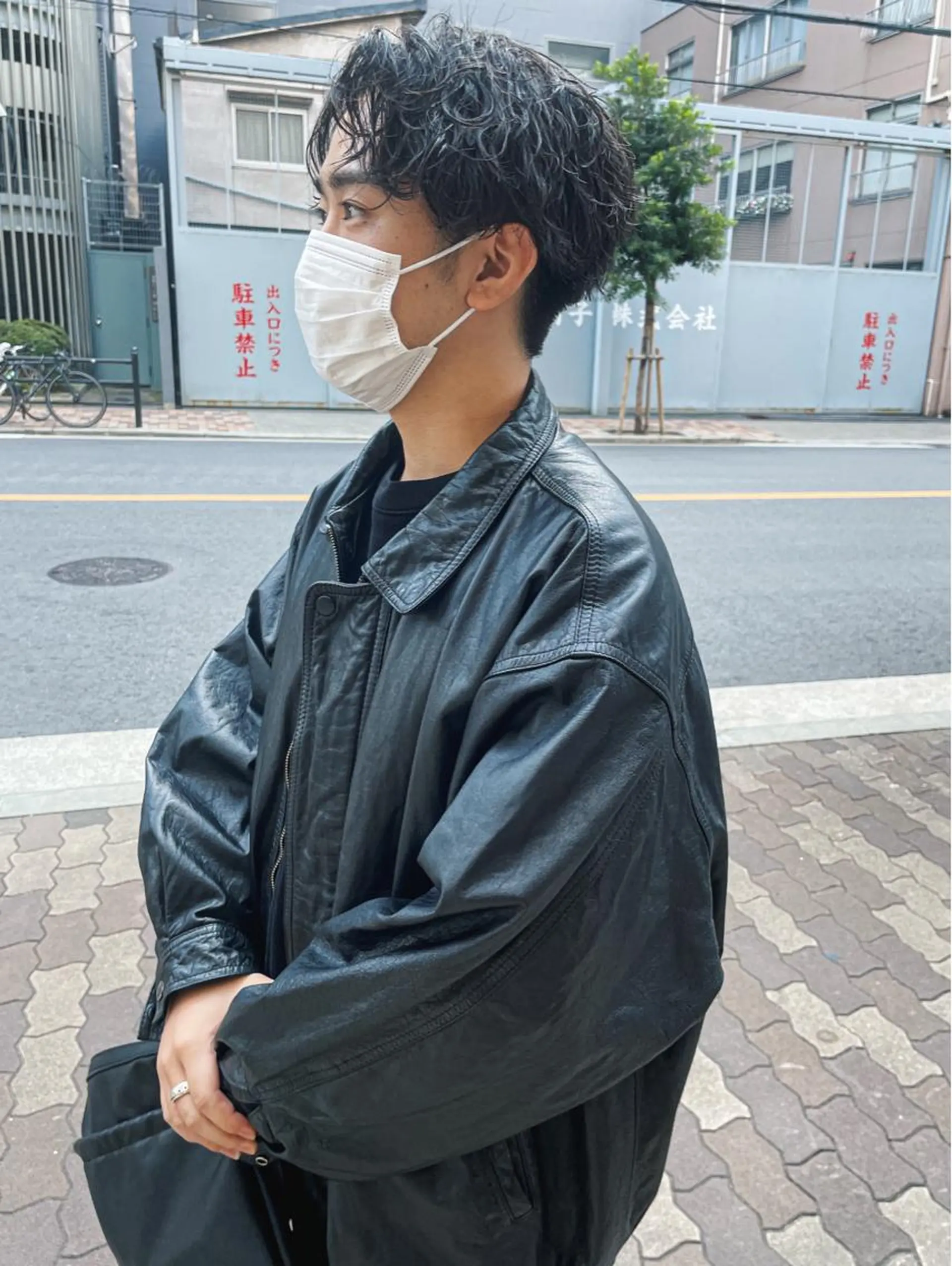 ミディアム カット パーマ メンズ特化美容師 ハスイルイのヘアスタイル