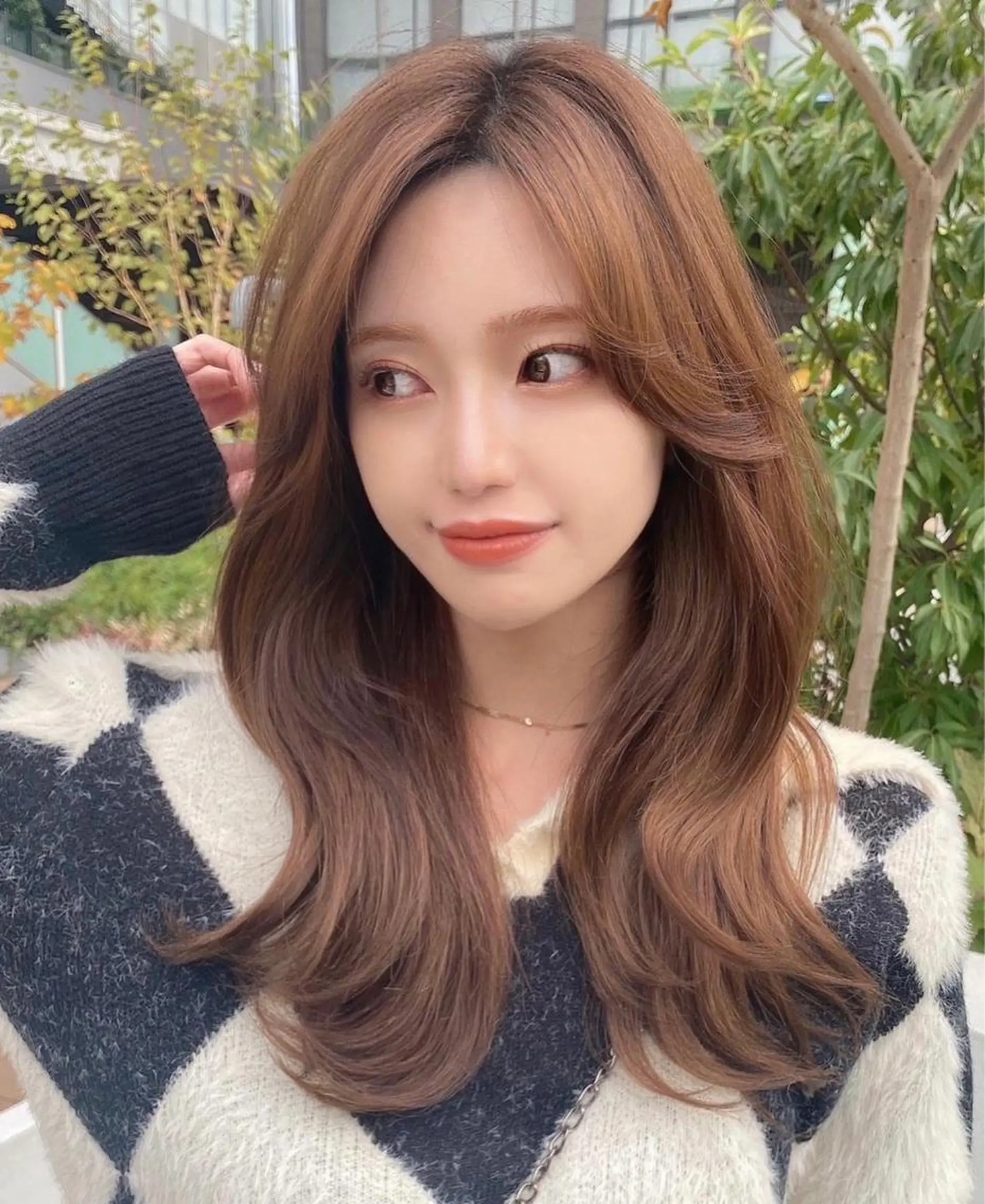 セミロング くびれヘア 髪質改善 レイヤーカット 縮毛矯正 カット ヘアカラー トリートメント 🧡くびれヘア/前髪 顔周り🧡久原結衣のヘアスタイル