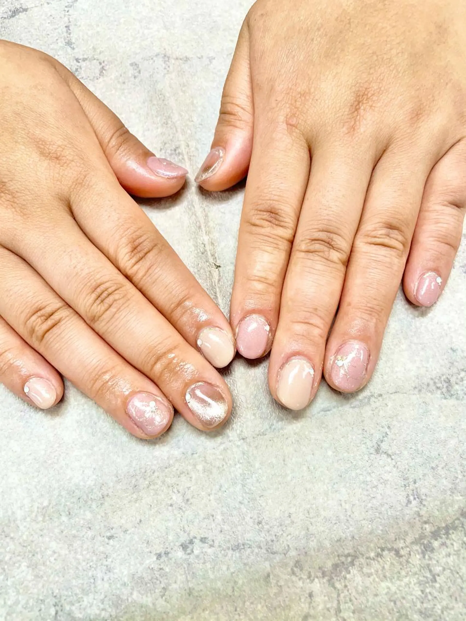 ネイル フラワーネイル マグネットネイル ピンク ハンドネイル .N YUKIのネイルデザイン