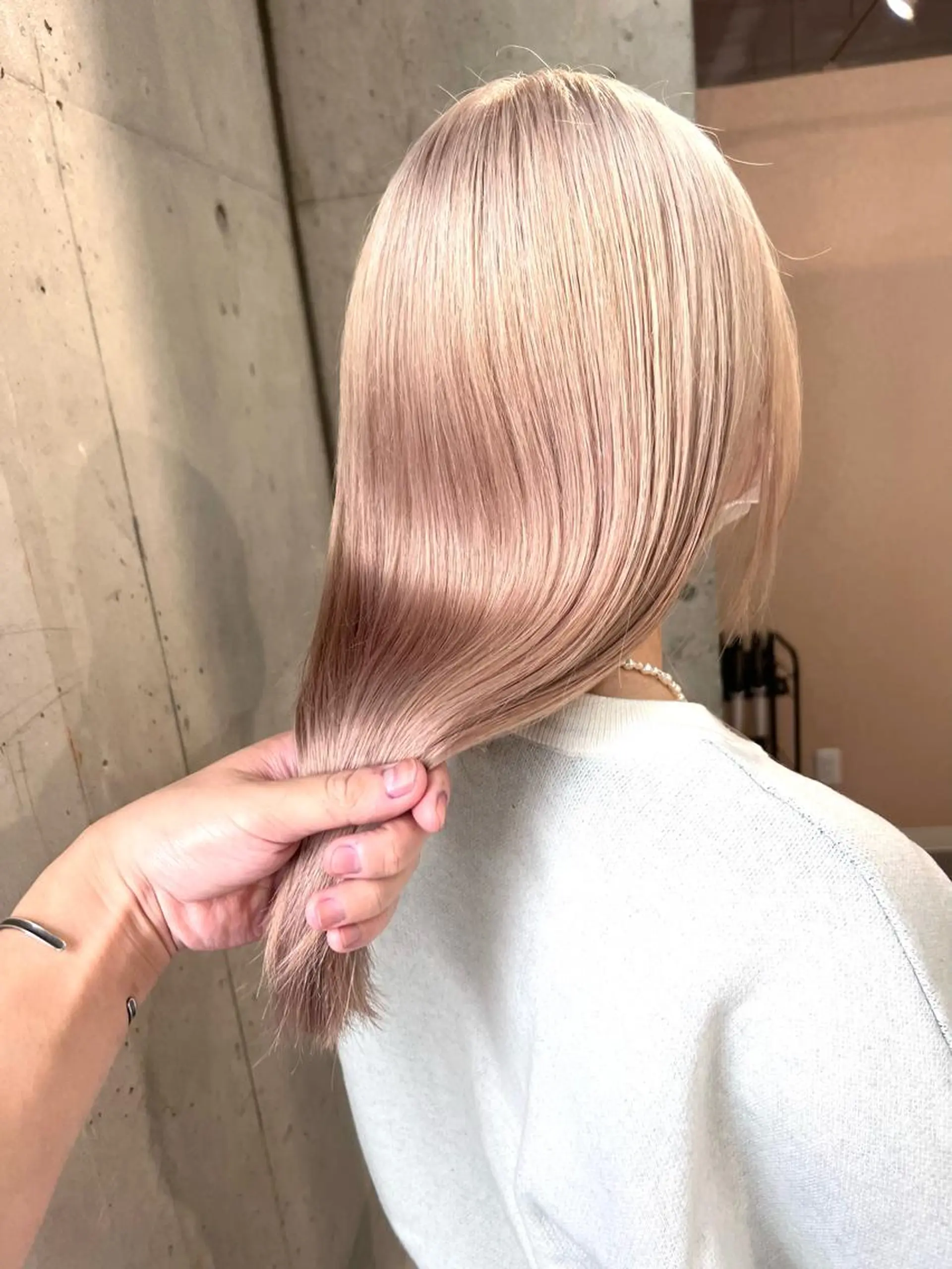 ミディアム カラー バレイヤージュ ブリーチ ケアブリーチ ハイライトカラー インナーカラー ヘアカラー lani 天神大名/ブリーチのヘアスタイル