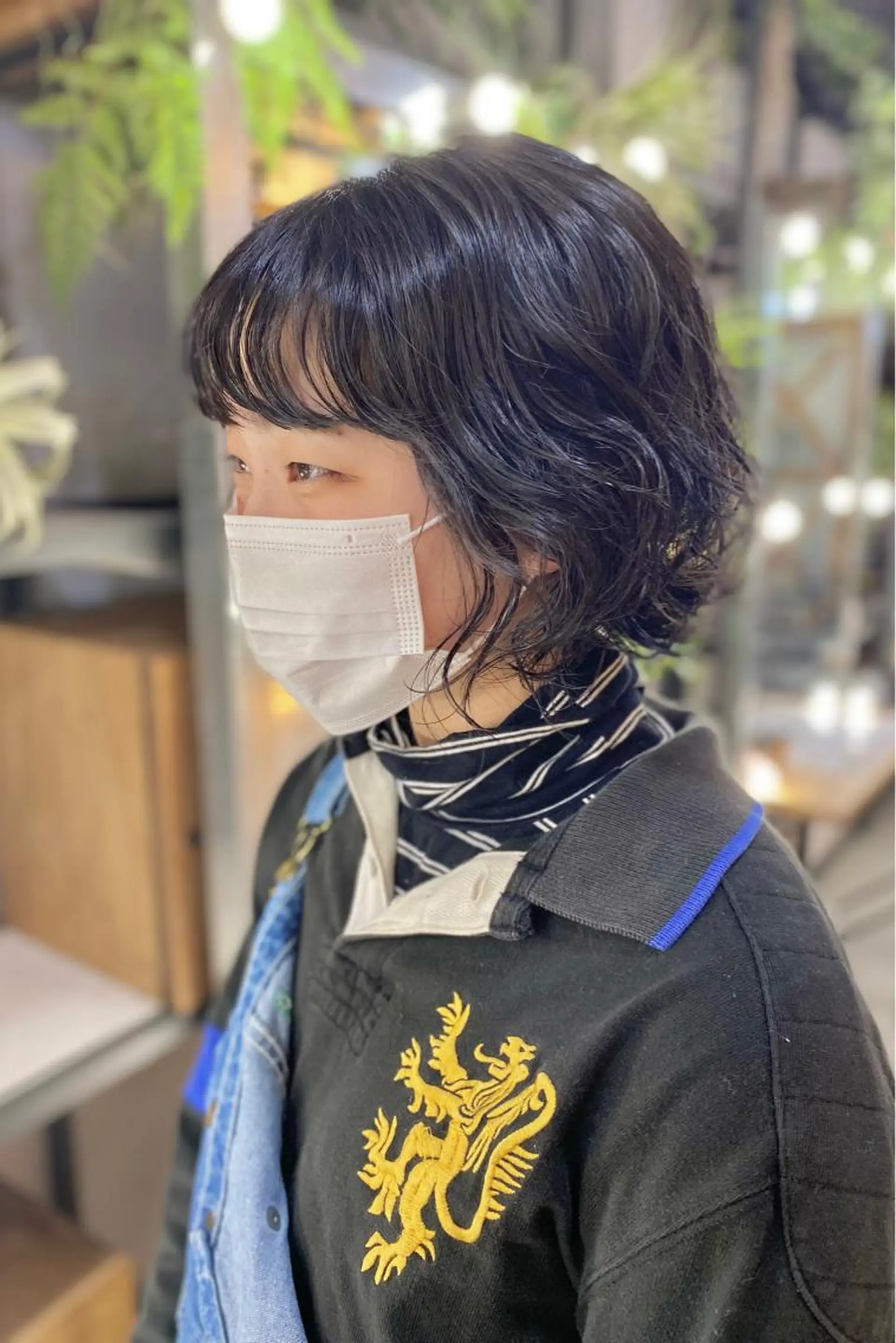 ミディアム パーマ 菊地 紗矢のヘアスタイル