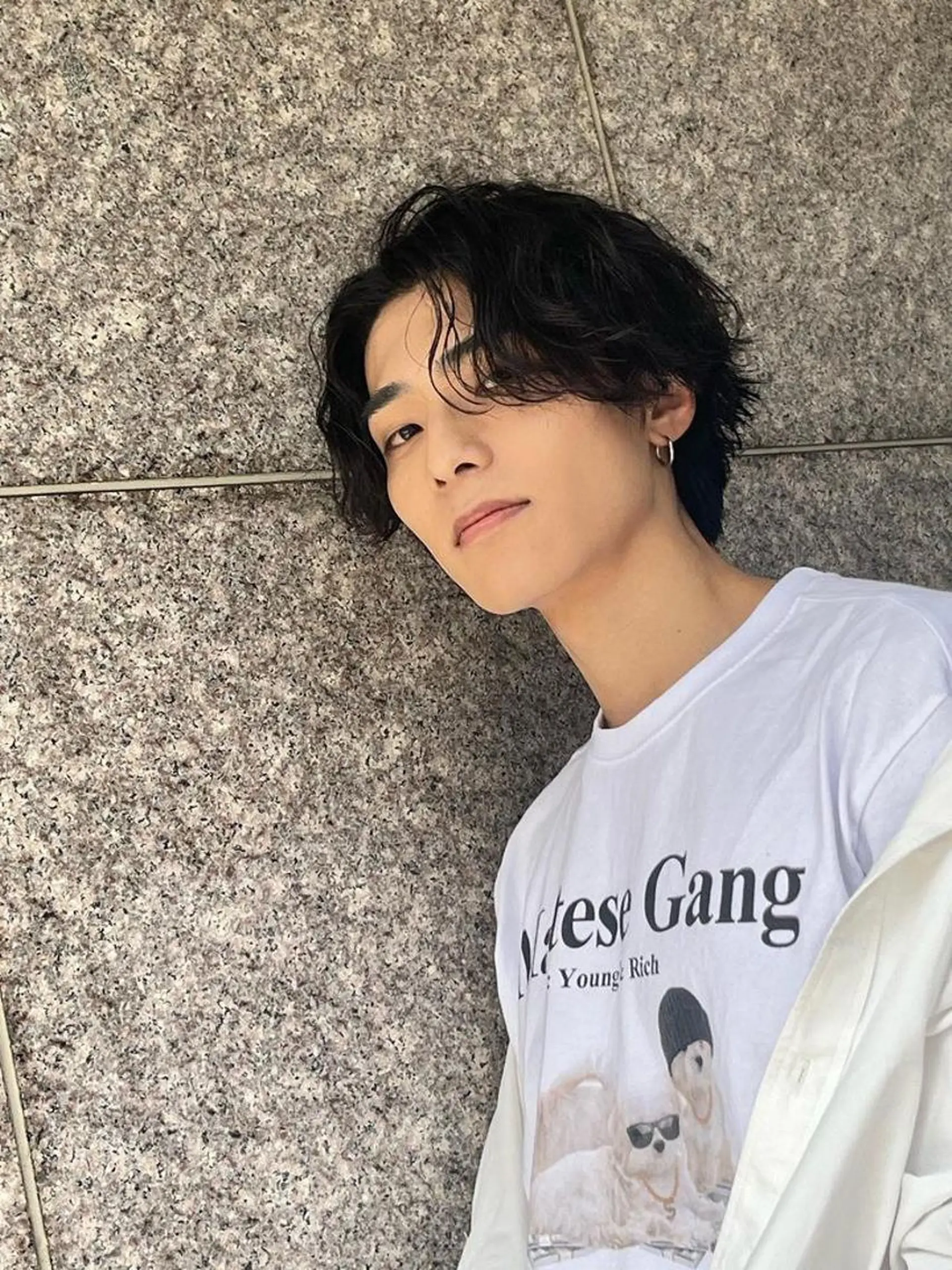 ショート パーマ メンズ ハイトーン/レイヤー 藤田健太郎のヘアスタイル