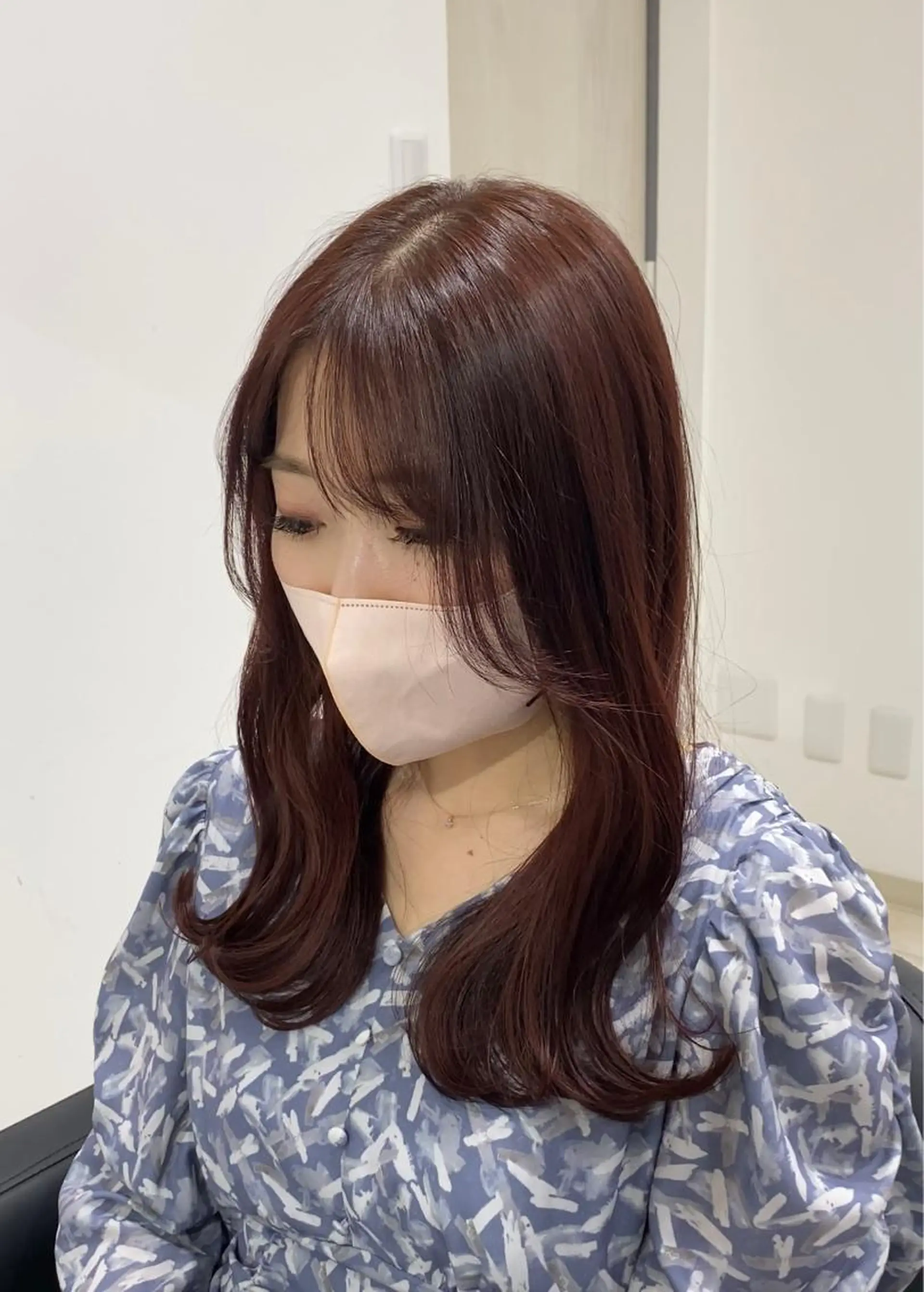 セミロング カットモデル/ 透明感ヘア/成瀬裕介のヘアスタイル