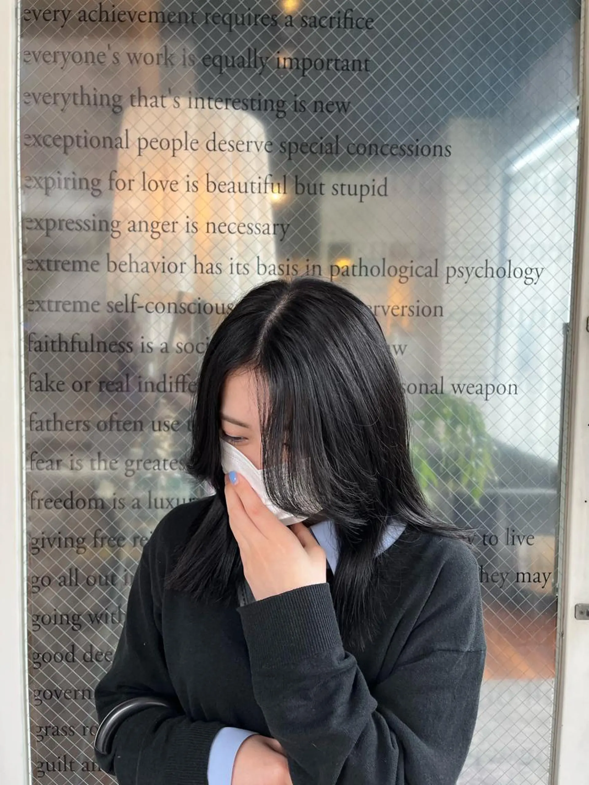 カラー えんぐちとも／透明感 カラー／博多ボブのヘアスタイル