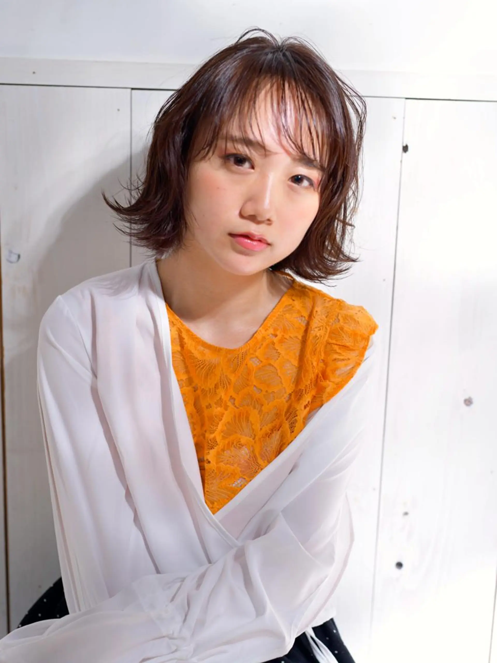 ショート ヘアカラー トリートメント 乳井 悠香のヘアスタイル