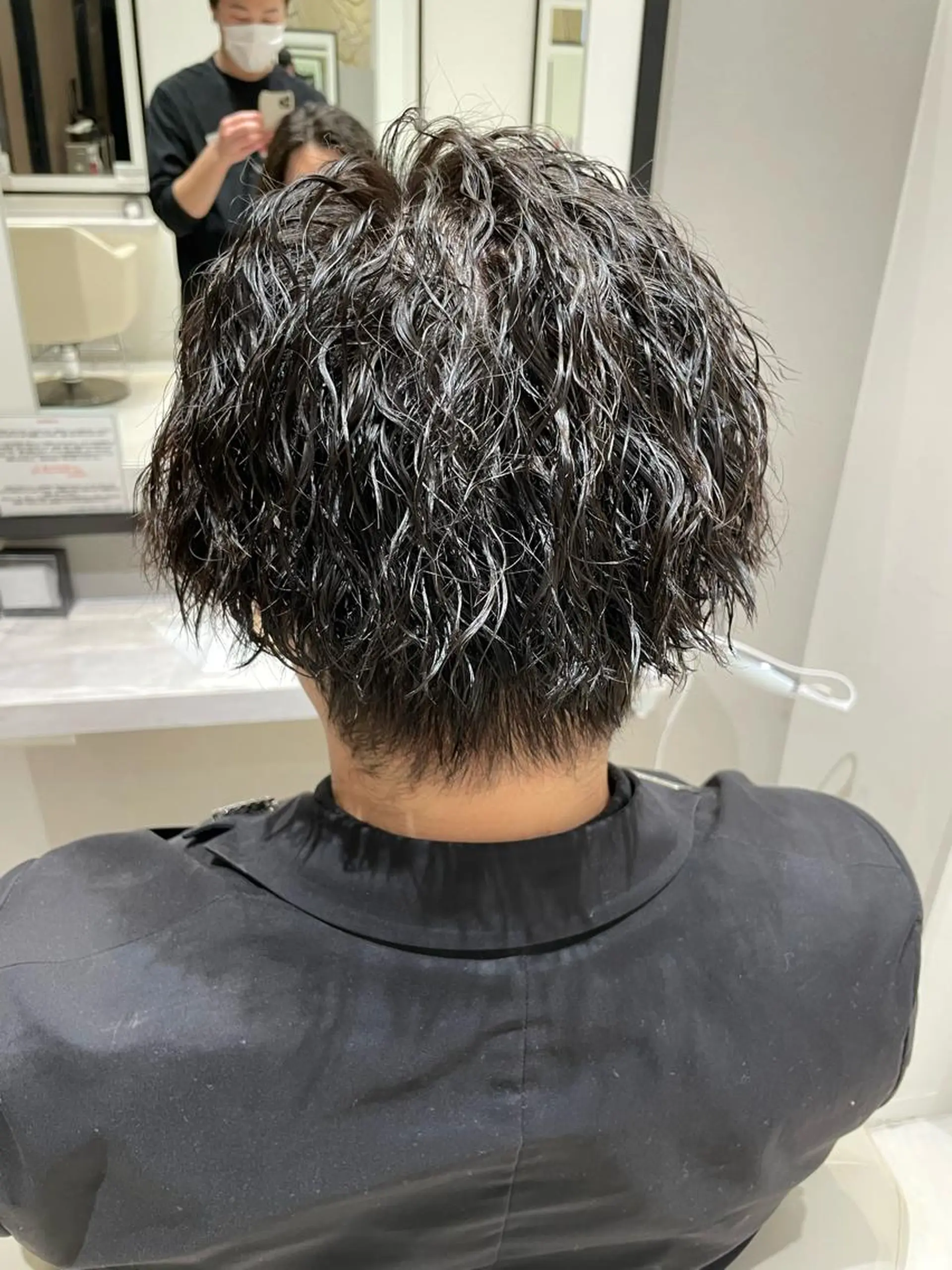 ショート パーマ ヘッドスパ k-twoたき✨艶感 カラー／美髪矯正のヘアスタイル