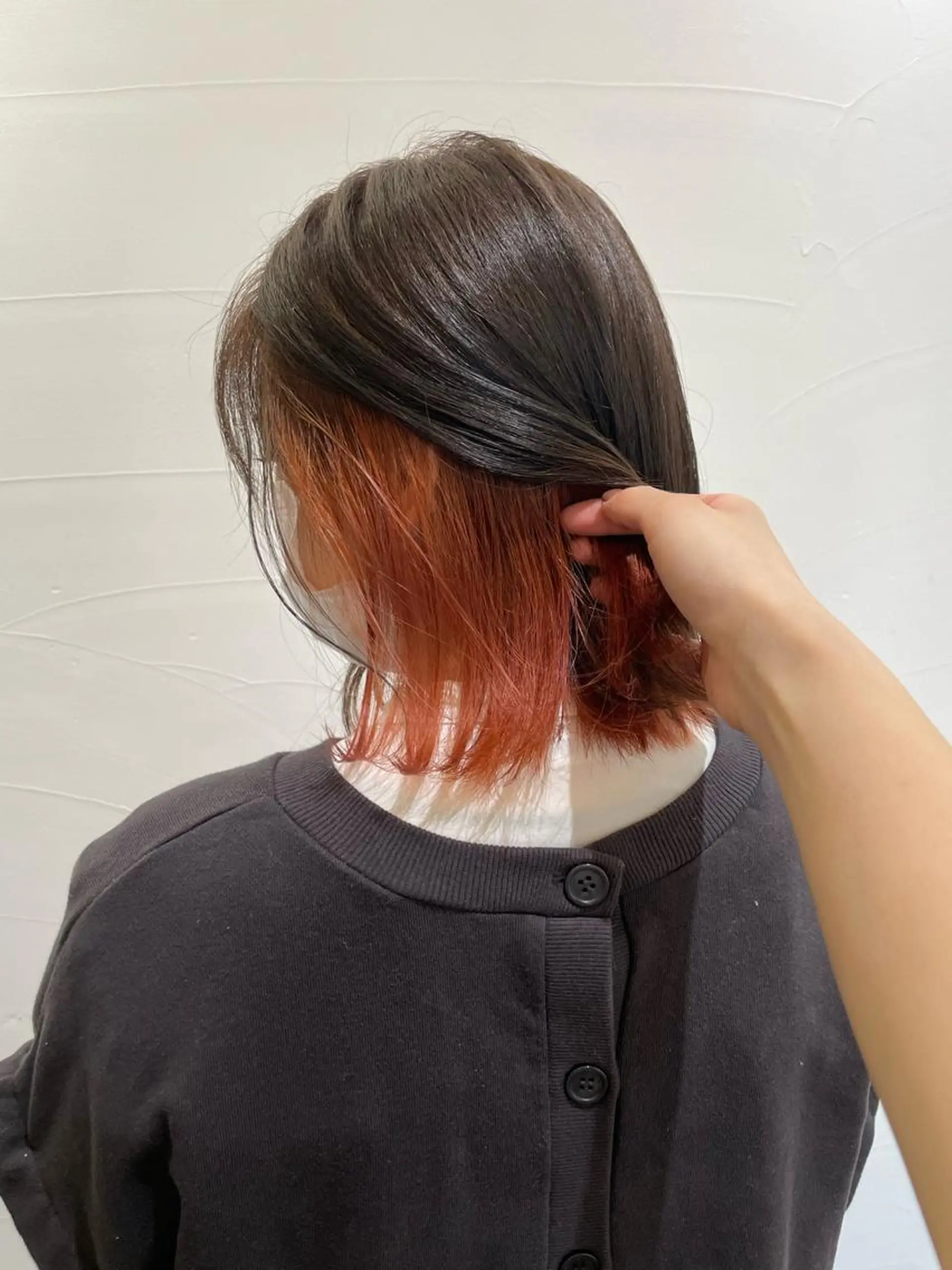 ミディアム カラー インナーカラー オレンジ カット ヘアカラー トリートメント バレイヤージュカラー 特化美容師✨星皓太のヘアスタイル