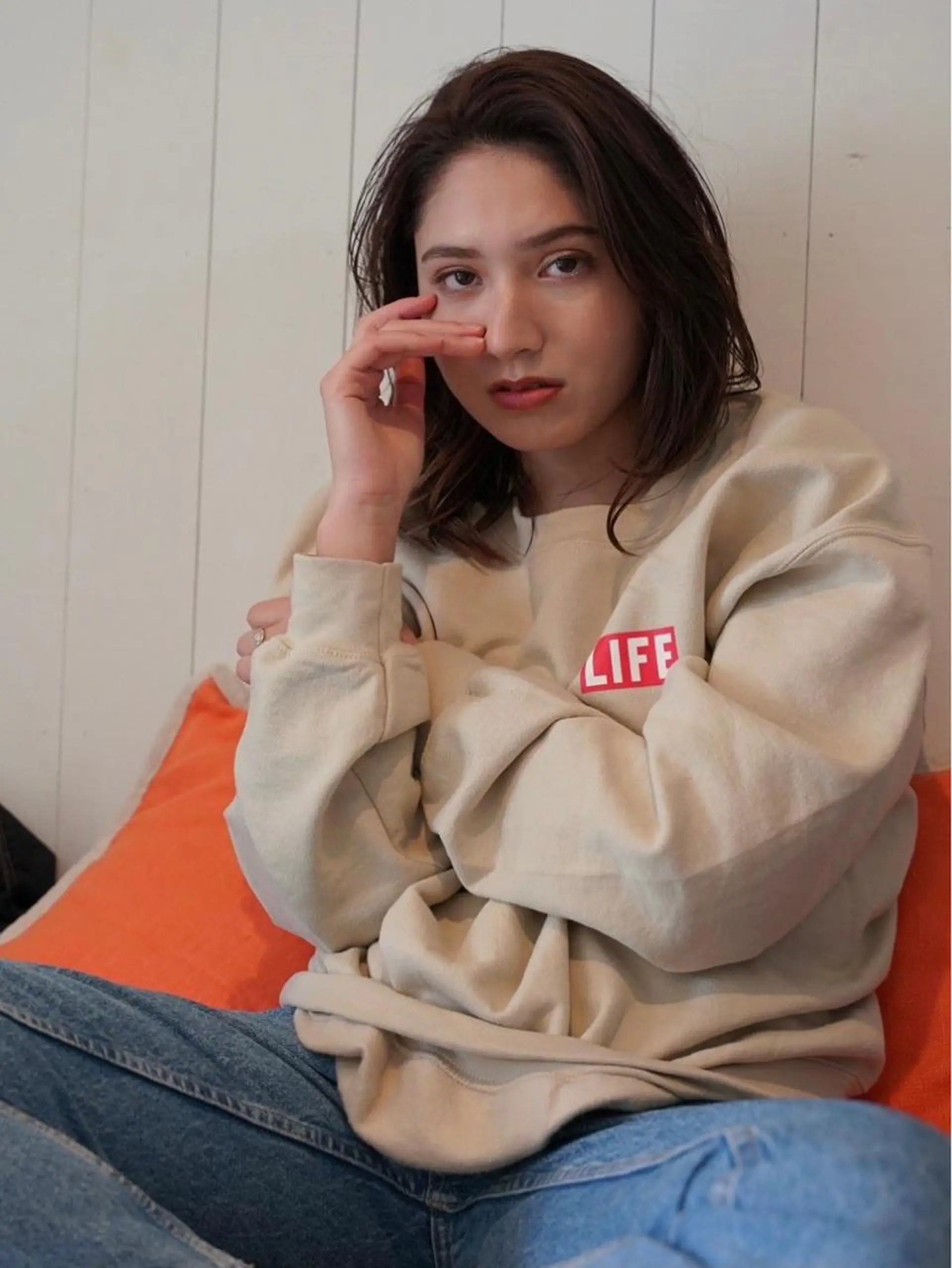 セミロング 柳下 涼のヘアスタイル