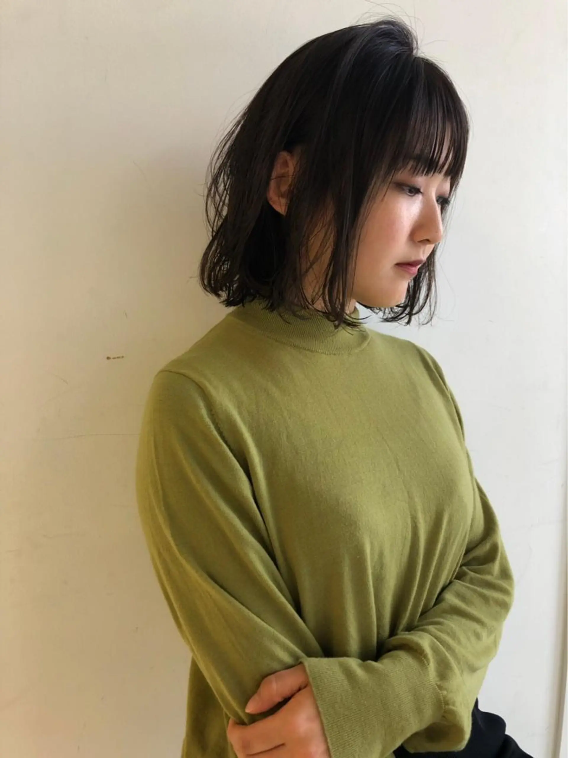 ミディアム カラー salowin三丁目所属・🟩ベージュ/ショー ト/ボブ🟩タカモリのヘアスタイル