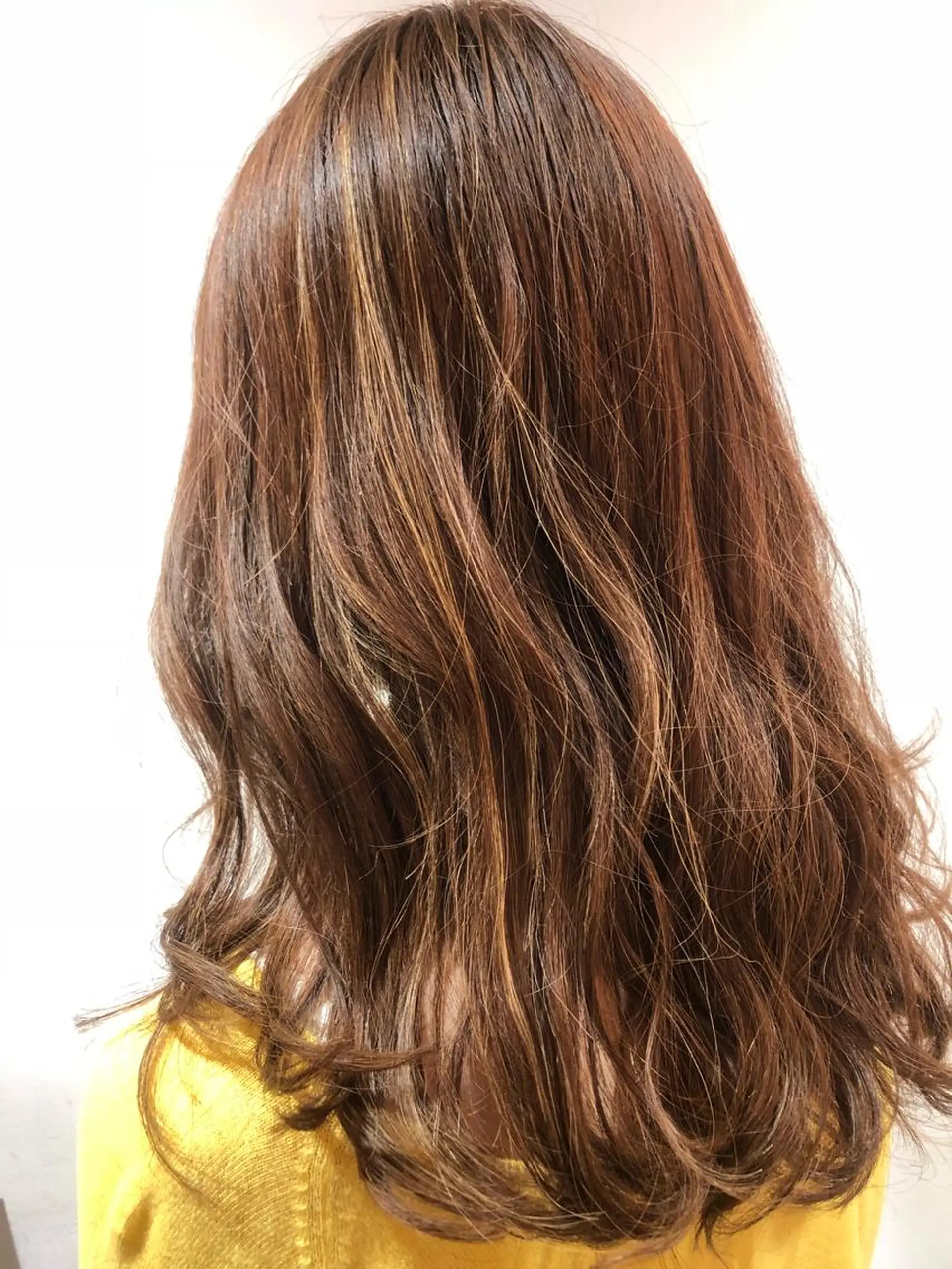 セミロング カラー ハイライトカラー ハイライト 髪質改善/艶髪 永山のヘアスタイル