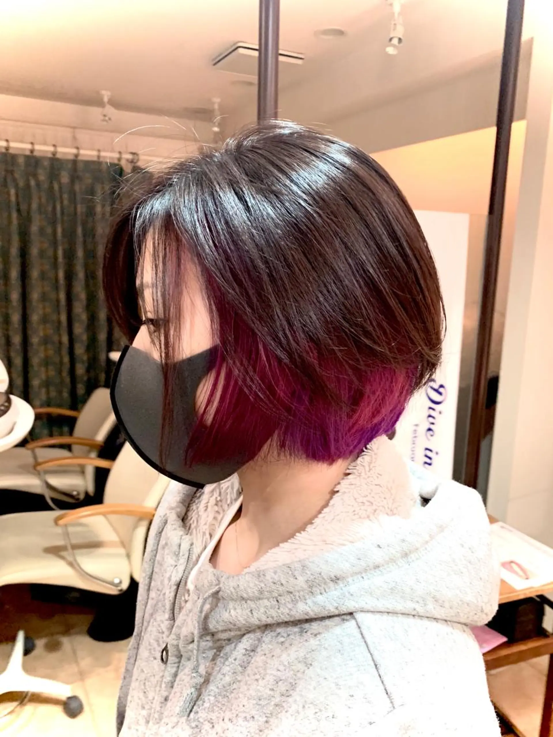 ミディアム カラー カット ヘアカラー トリートメント ヘッドスパ nishimura makotoのヘアスタイル