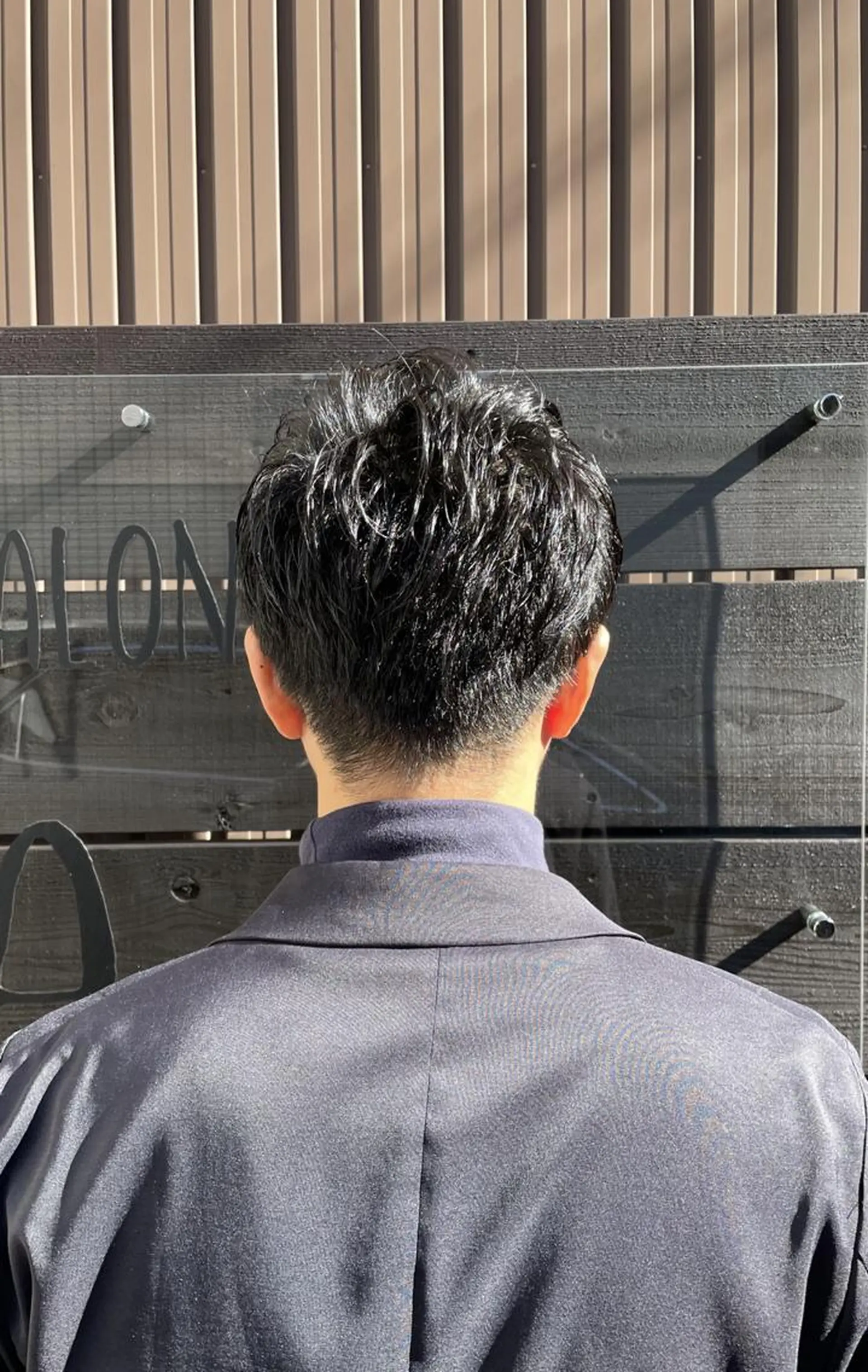 ショート メンズ アップバング ビジネス ツーブロック カット 名駅Private Salon　Noaのヘアスタイル