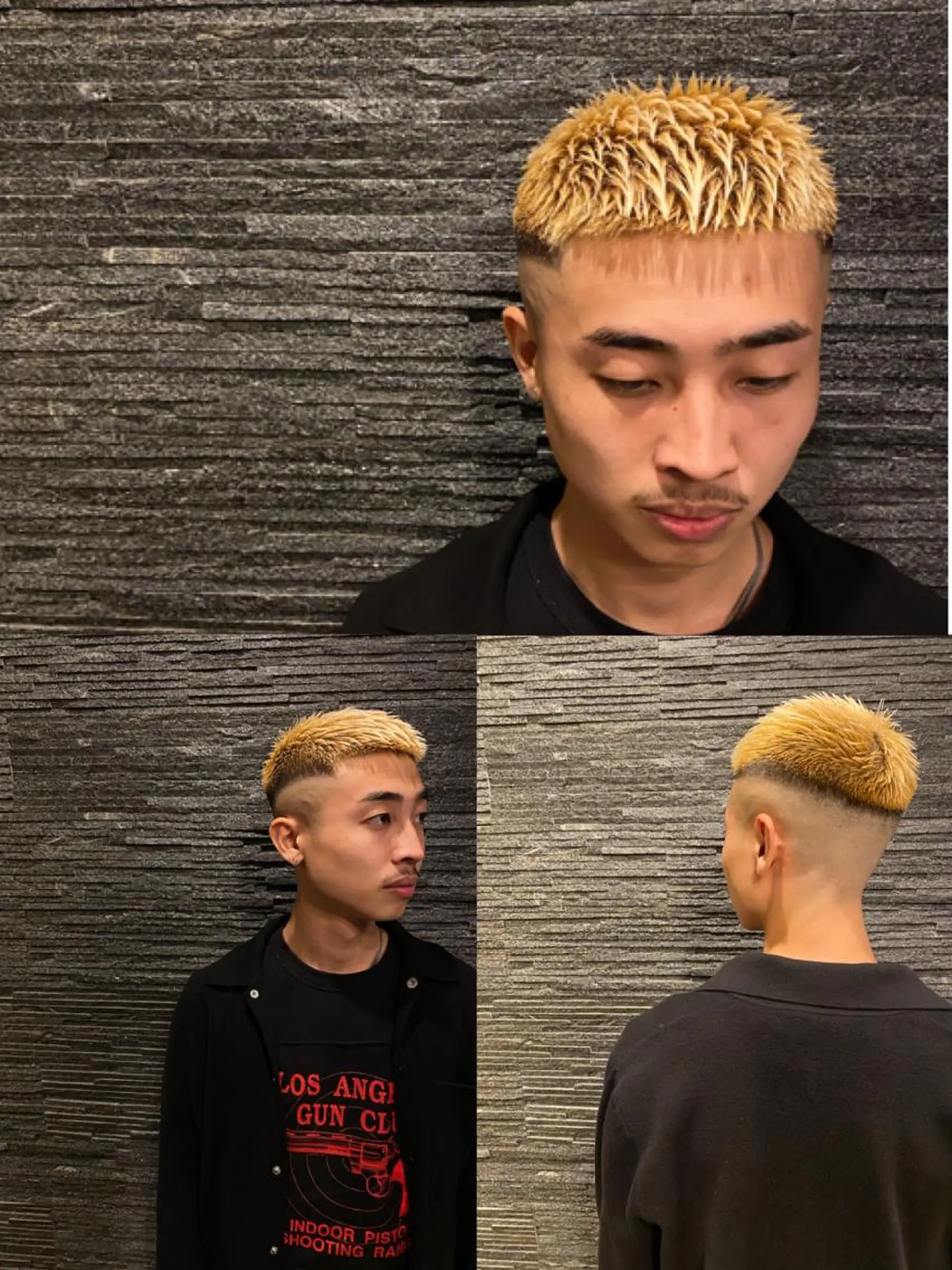 ショート メンズ メンズブリーチ カット指名No1漆原 聡のヘアスタイル