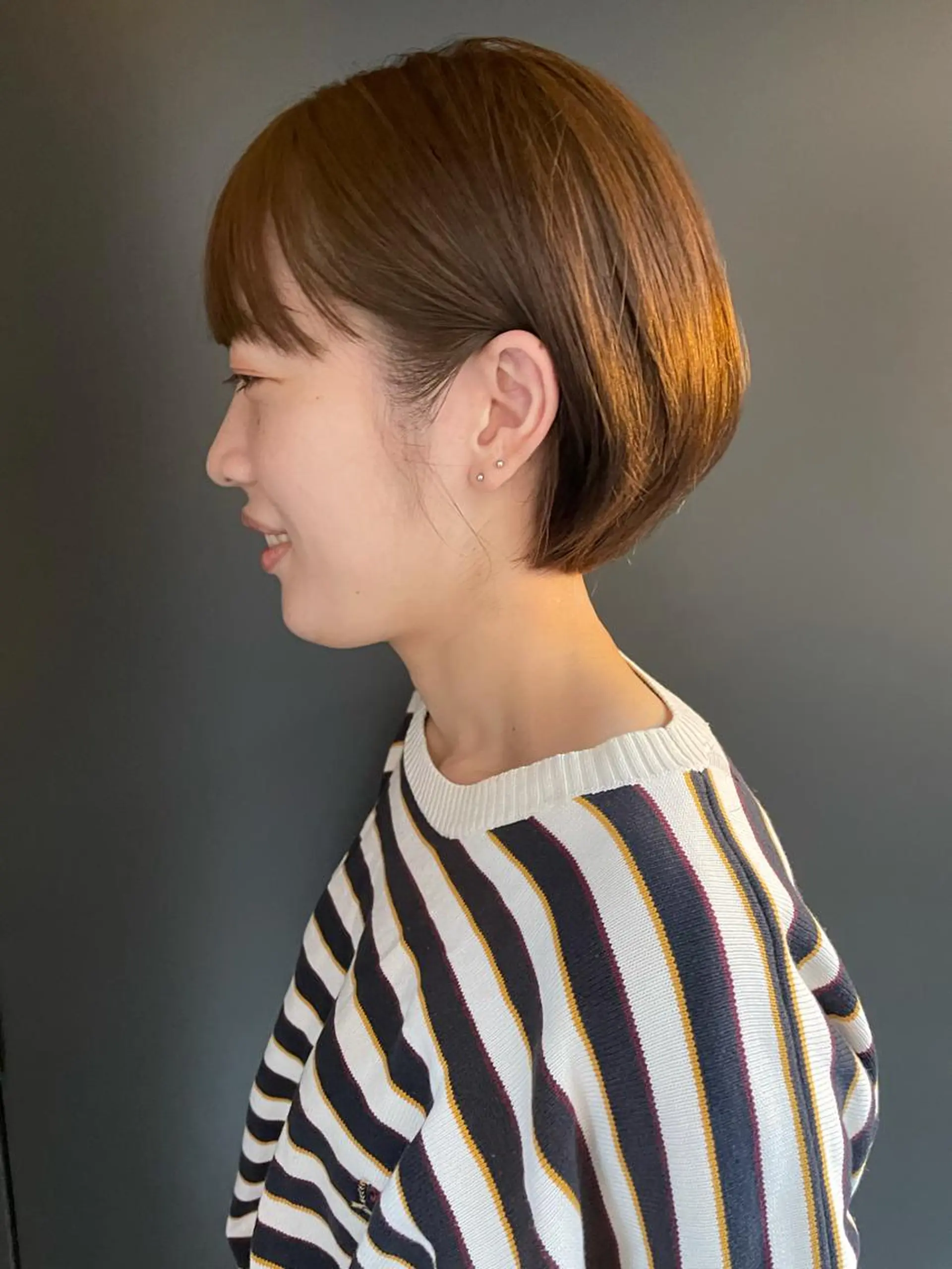 ショート ショートボブ 丸みショート ボブ ショートヘア モリオフロムロンドン池袋店所属・冨永 さやかのヘアスタイル