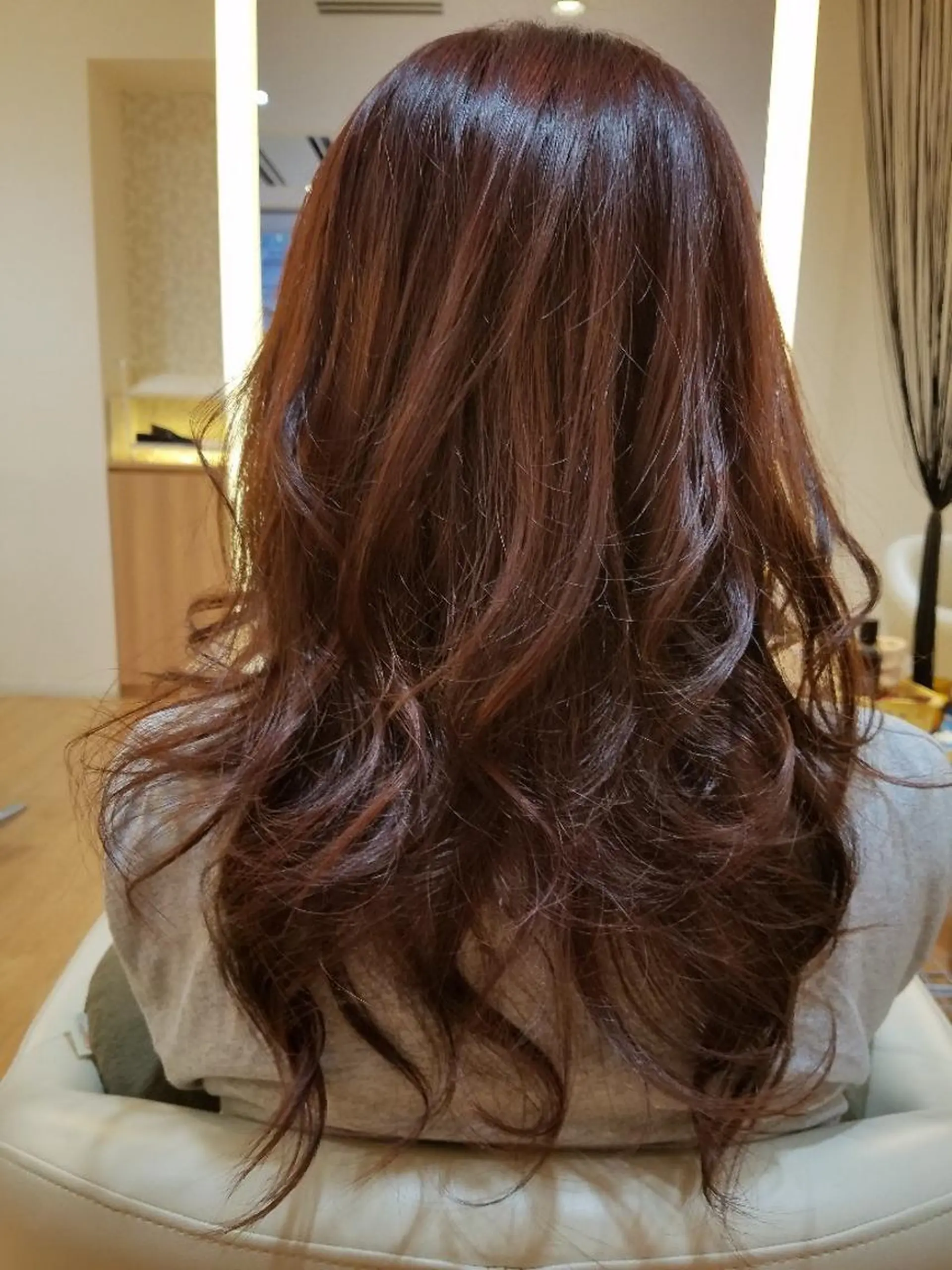 セミロング カラー ブラウンカラー ピンクカラー ピンクブラウン 髪質改善/ハイライト 小林秀樹のヘアスタイル