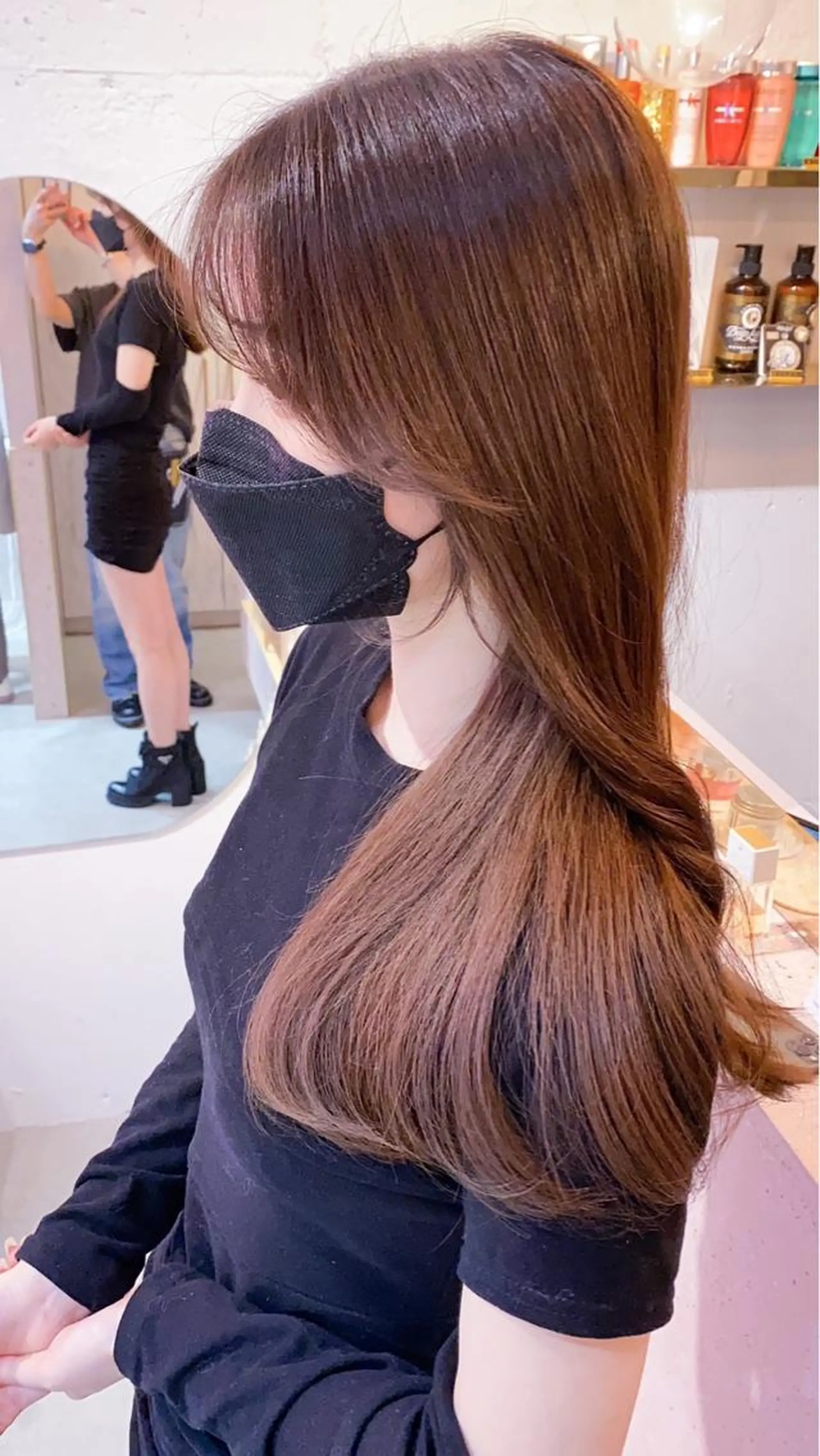 セミロング カット 新宿/韓国レイヤー/ 顔周りカット松本美晴のヘアスタイル