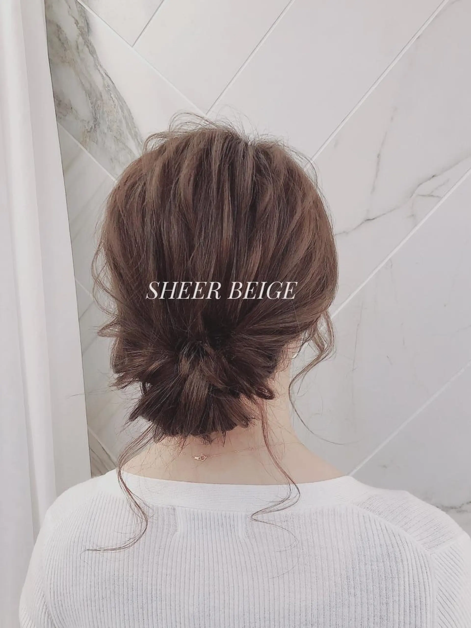 ミディアム ヘアアレンジ ポニーテール アッシュ ✨似合うのその先へ✨ 田中延和のヘアスタイル