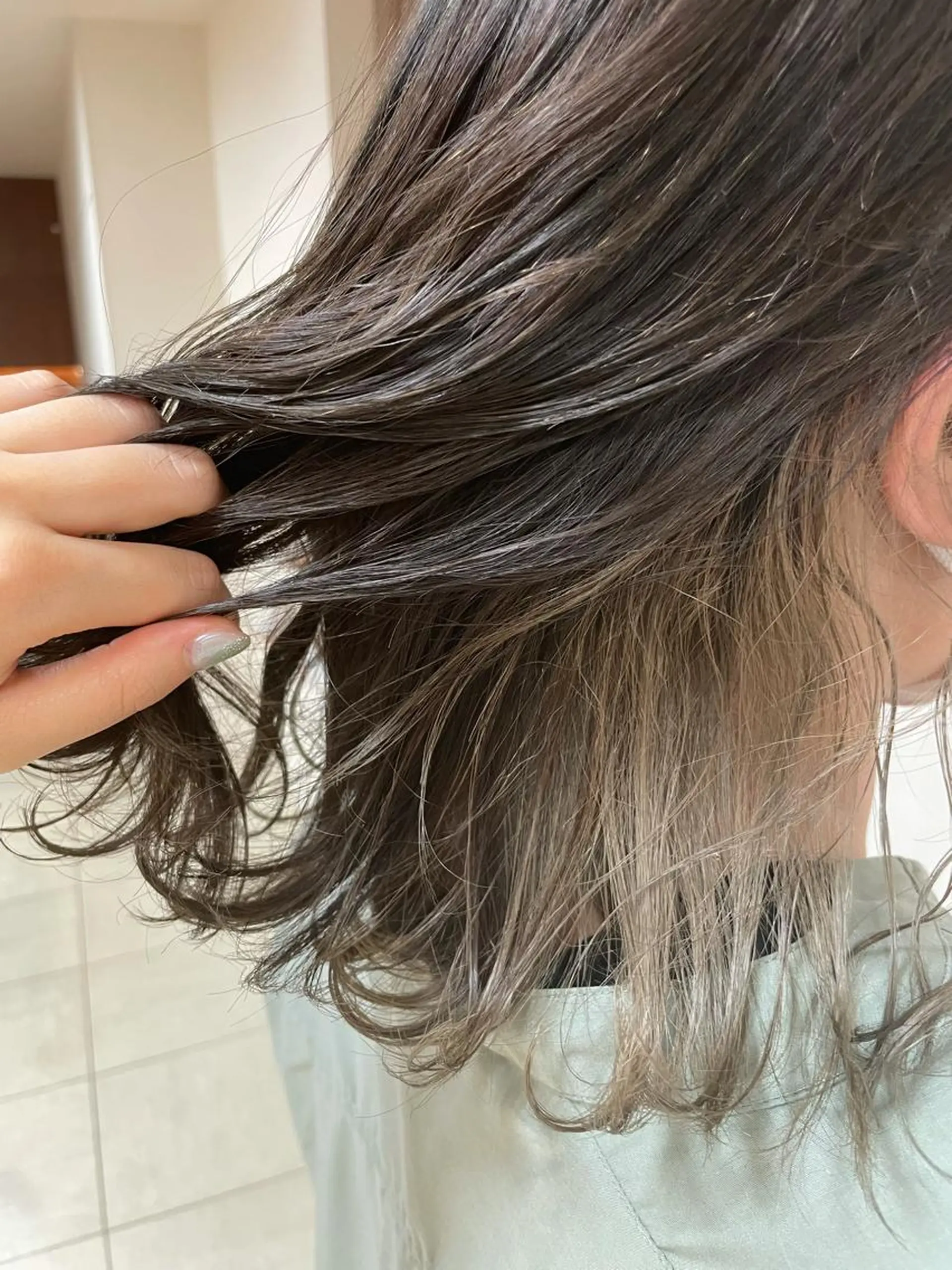 ミディアム カラー ヘアアレンジ ヘアカラー トリートメント 【Sweep】おじま のぞみのヘアスタイル