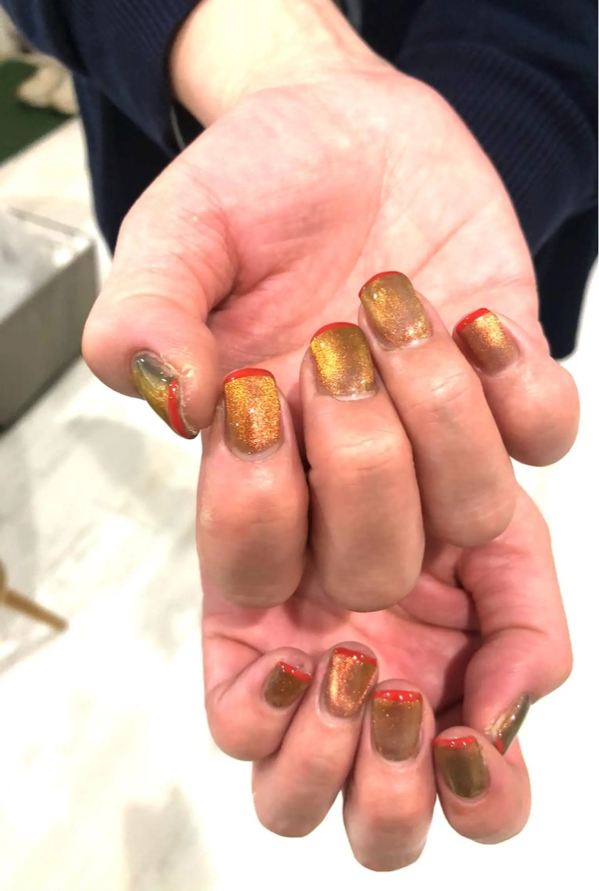 ネイル 入学式 フラッシュネイル フレンチネイル 卒業式 ラメ(グリッター) Ｈ3（エイチスリー）所属・H3 hitoのネイルデザイン