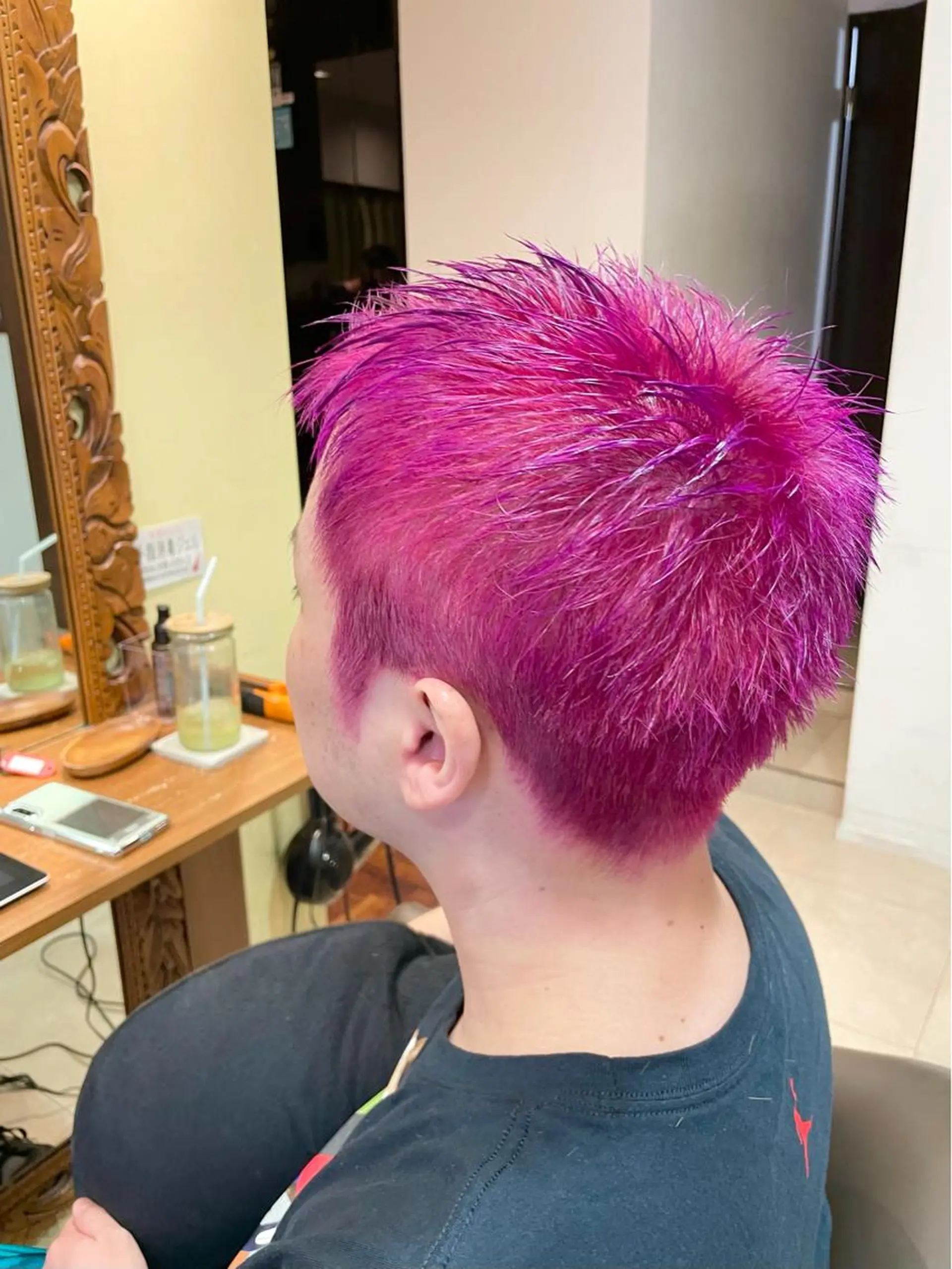 ショート カラー ブリーチ ピンクカラー ALBA hair resort所属・塚原 隆志のその他イメージ