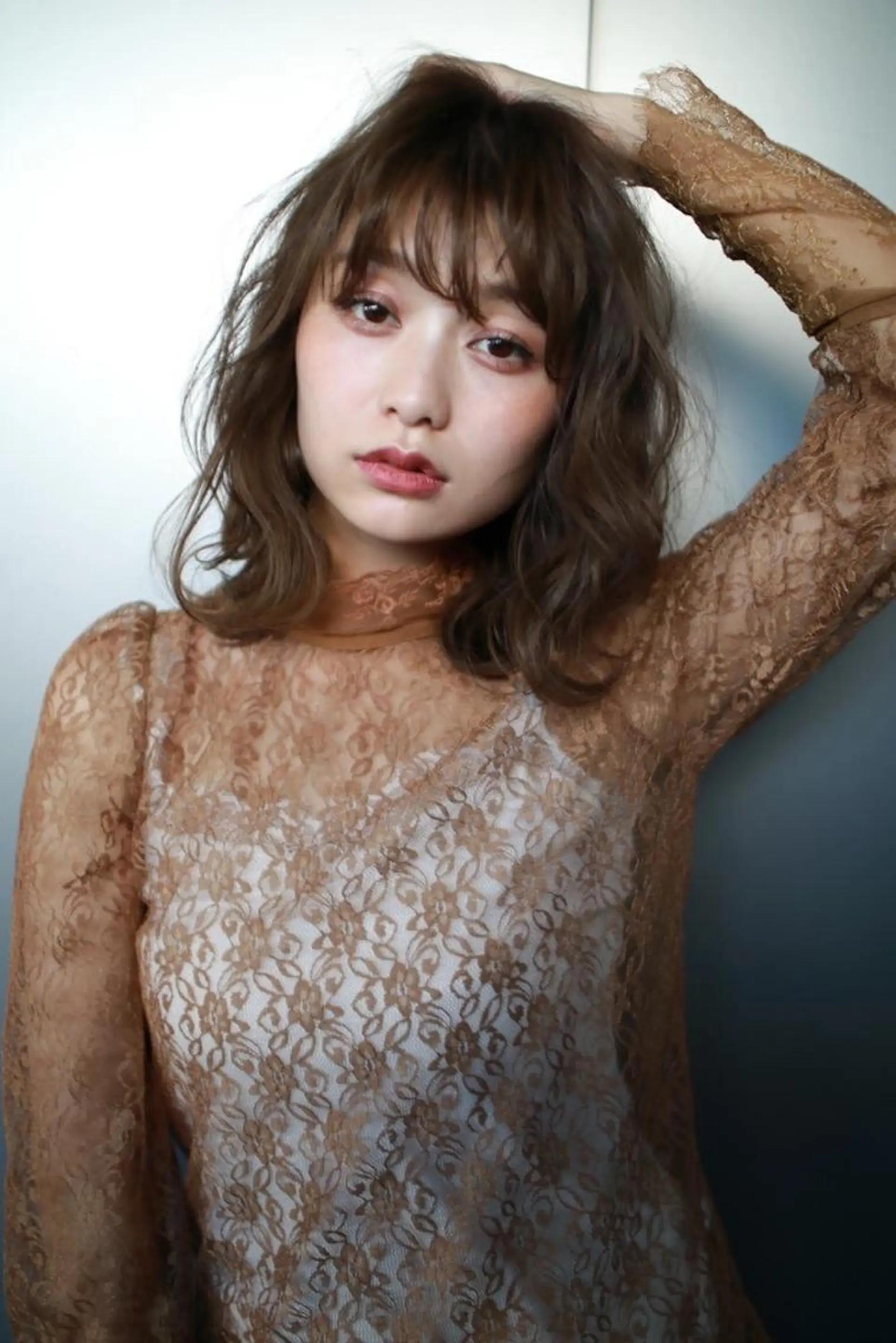 ミディアム ミディアムパーマ ボブ ハイライト 髪質改善 トリートメント 💈Chlom💈_ 公式_NewOpenのヘアスタイル
