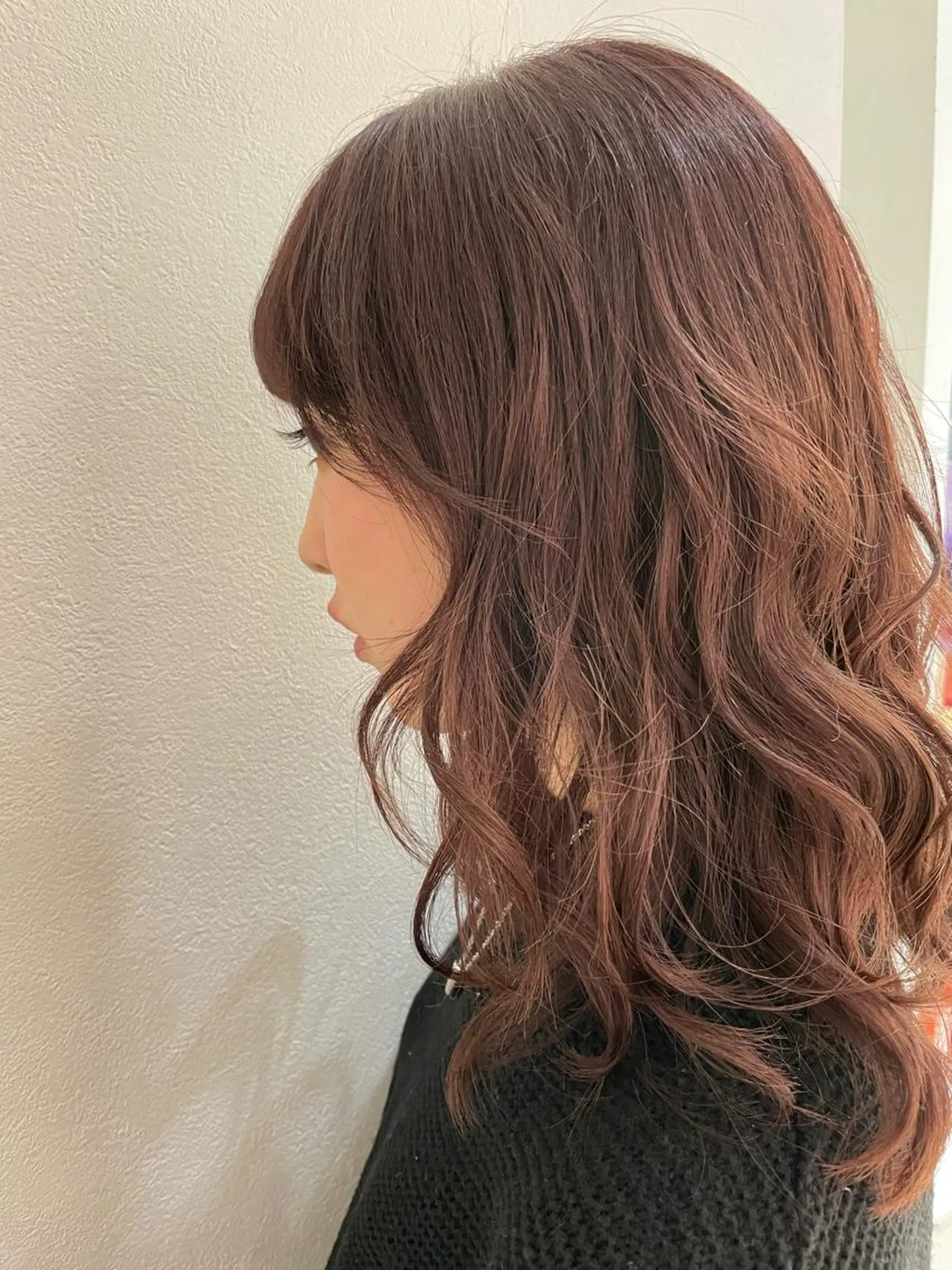 セミロング カラー ベージュカラー ラベンダーカラー ラベンダーベージュ ヘアカラー 福島成美/髪質改善 縮毛矯正/カラーのヘアスタイル