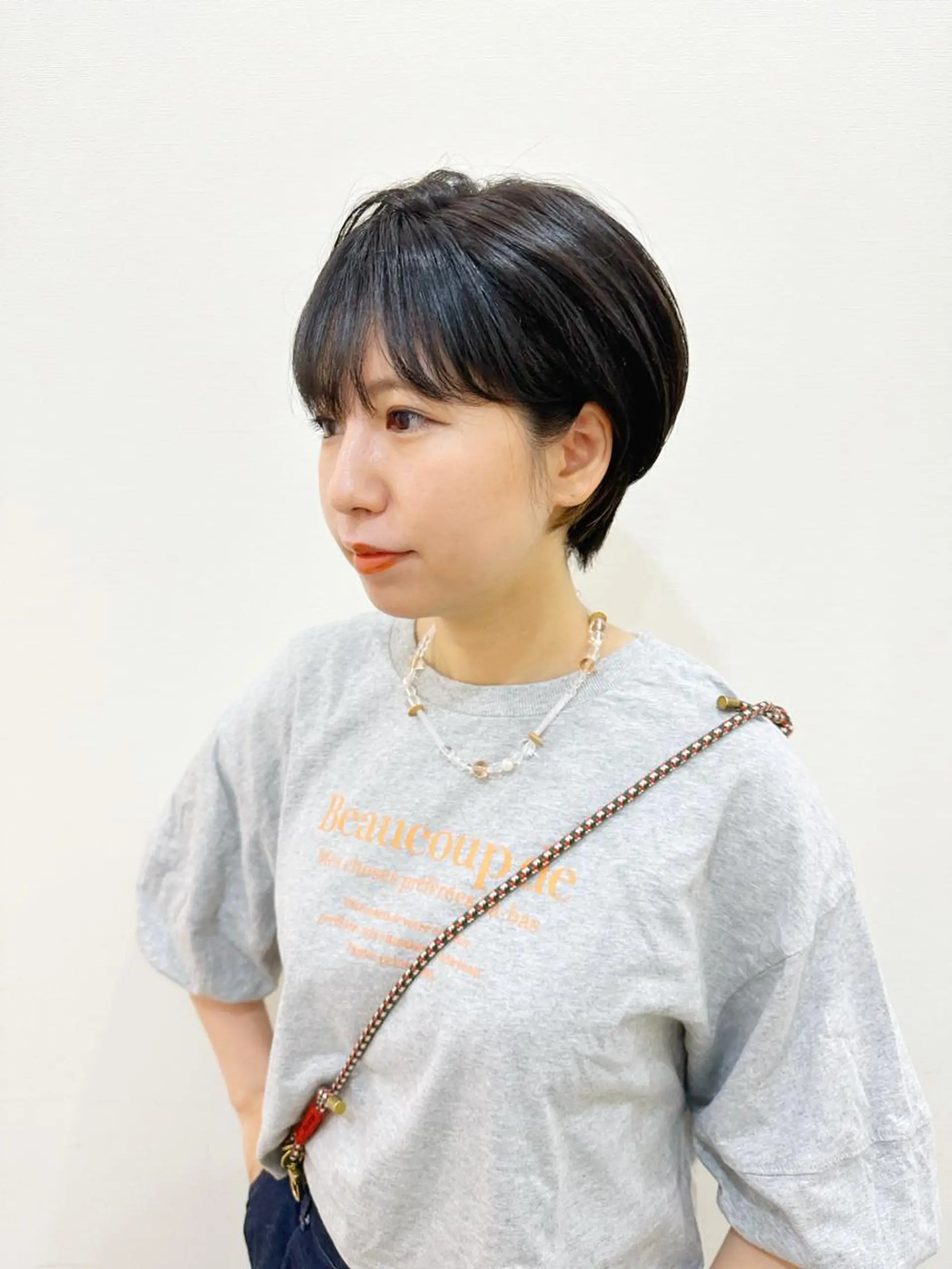 ショート カラー ショートボブ ハンサムショート 丸みショート グレージュ ハイライトカラー カット ヘアカラー newline銀座所属・銀座ショート/ 大人ショート/金子涼のヘアスタイル