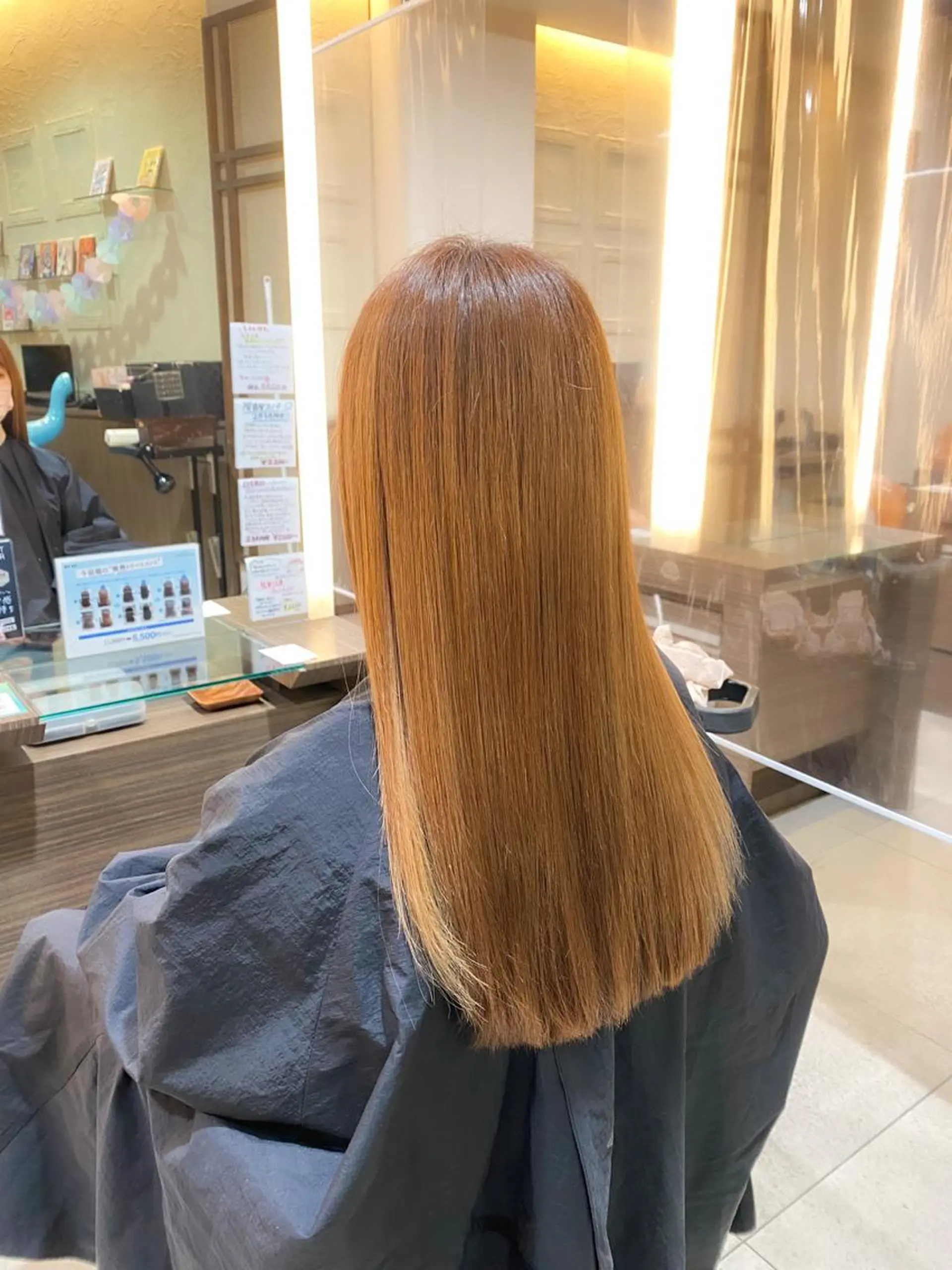 ロング カット 縮毛矯正 スパイラル波巻き パーマ井本汰壱のヘアスタイル