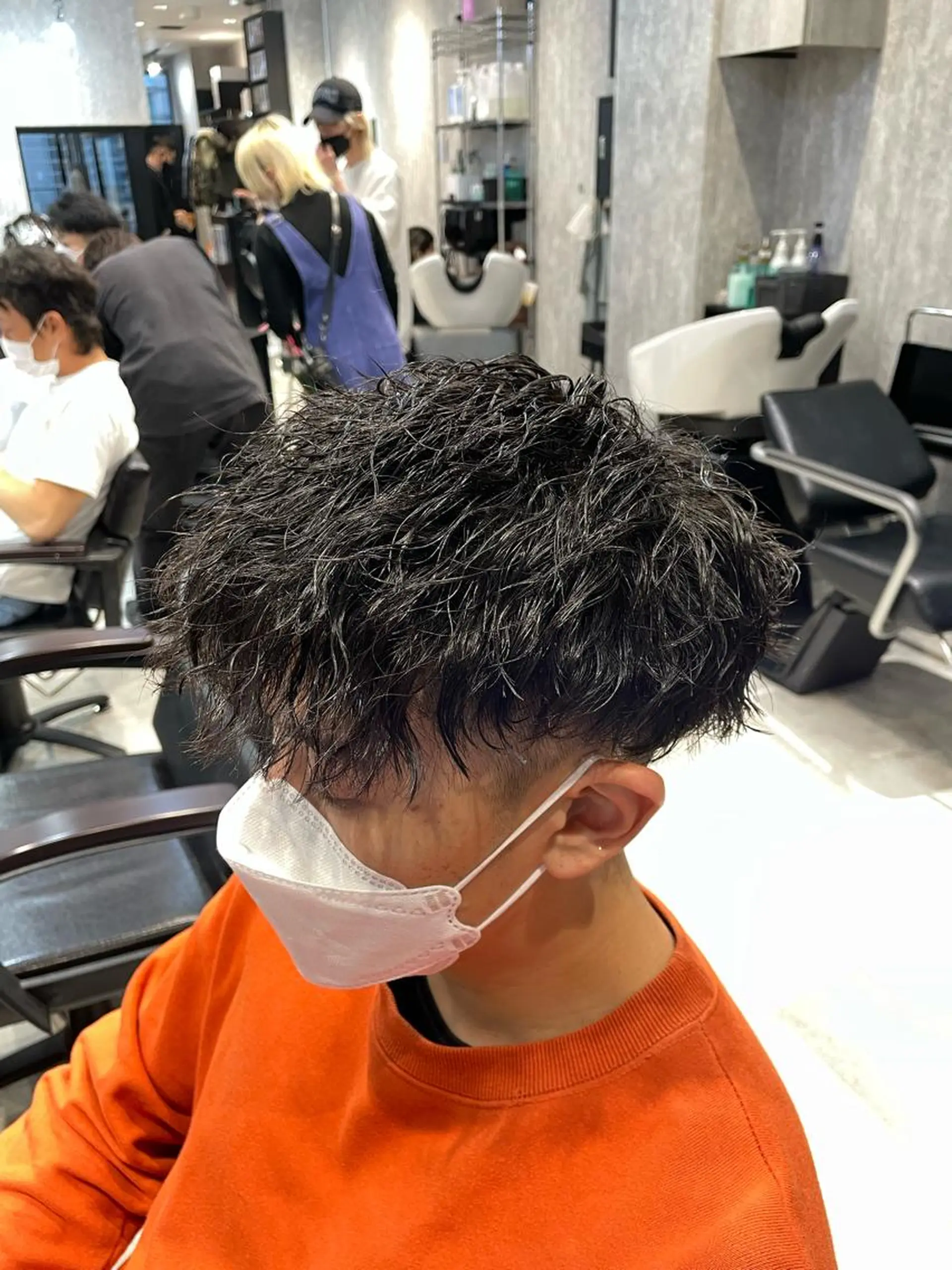 ショート カラー パーマ メンズ カット パーマ 🔥メンズ超特化🔥 青木海斗のヘアスタイル