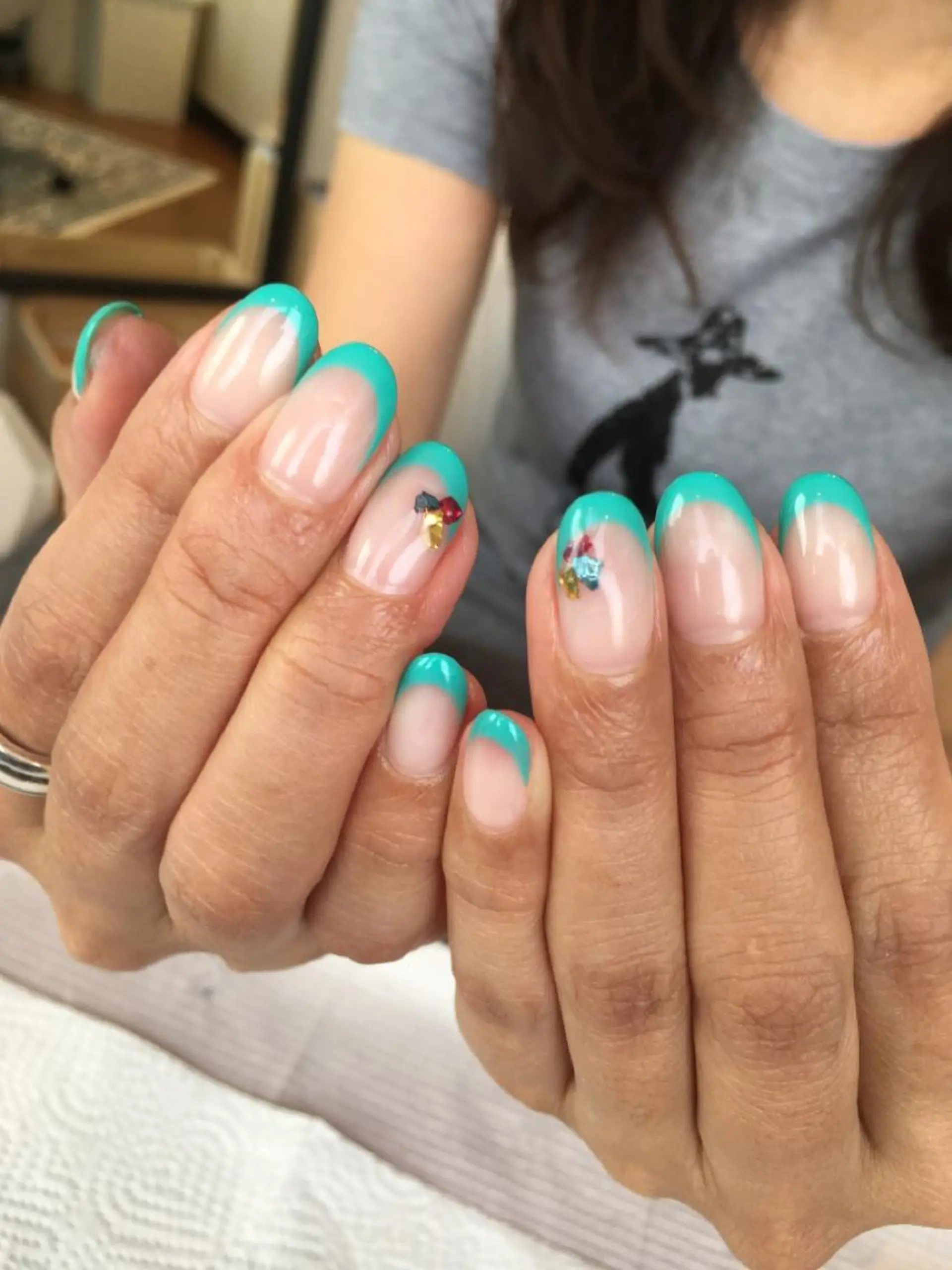 ネイル フレンチネイル ジェルネイル シンプルネイル ストーンネイル NAIL SALON 吉のネイルデザイン