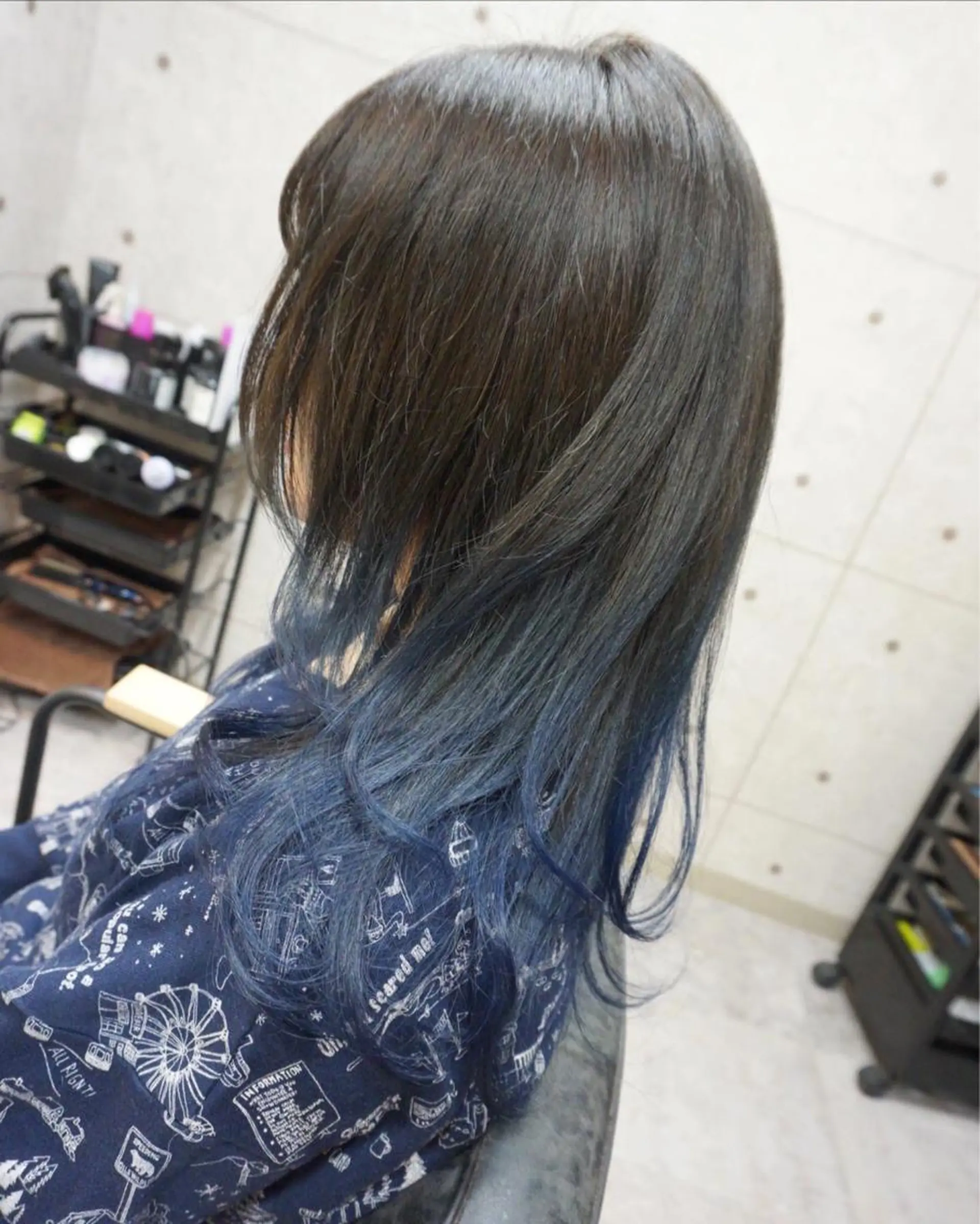 ロング ロング ウルフカット カット 縮毛矯正 トリートメント hair teria ryu 大塚のヘアスタイル