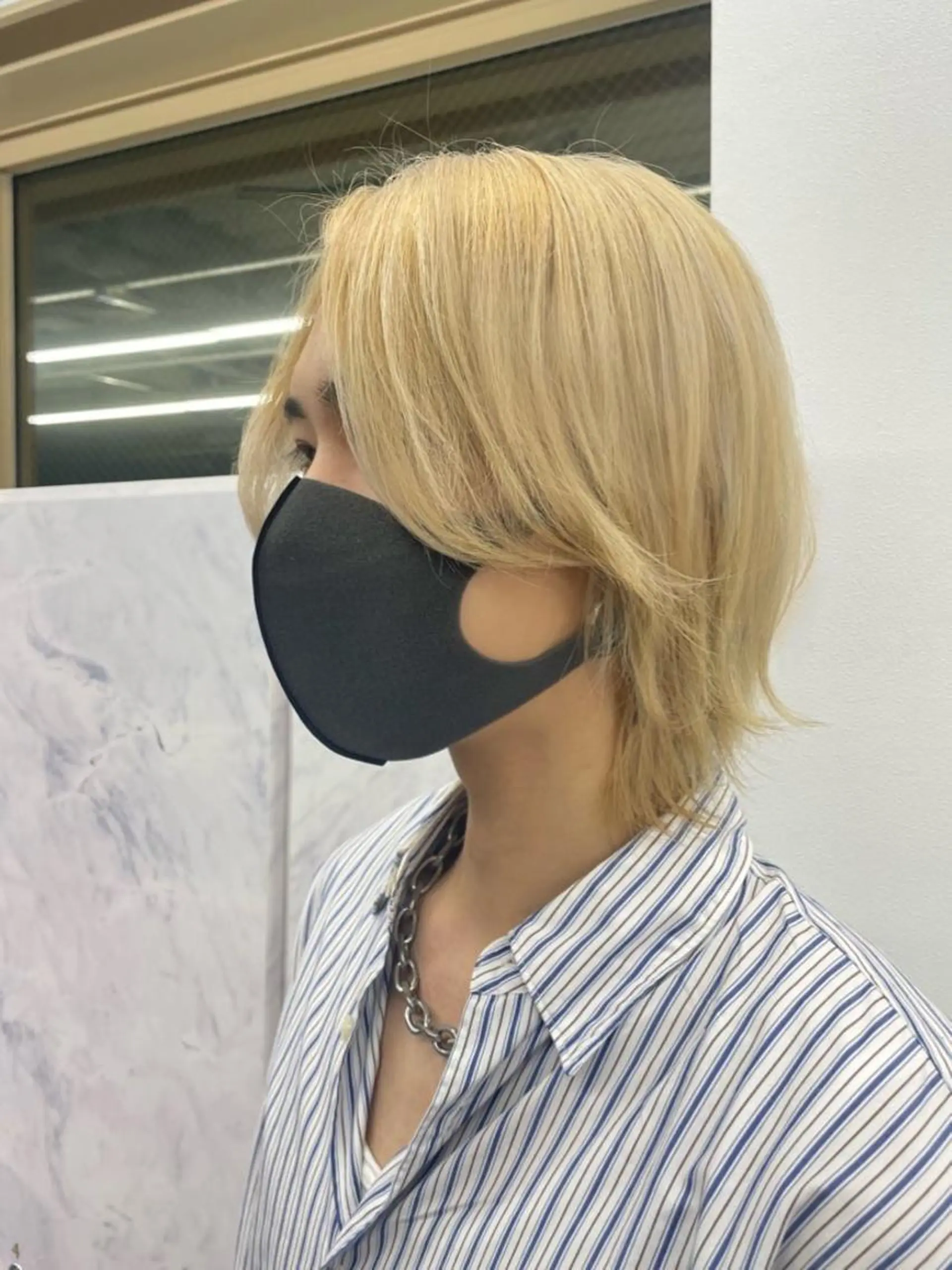 ショート カラー メンズ メンズウルフカット 抜きっぱなしブロンド ブロンド ウルフカット 🎀プルエクステ みまひかる🎀のヘアスタイル