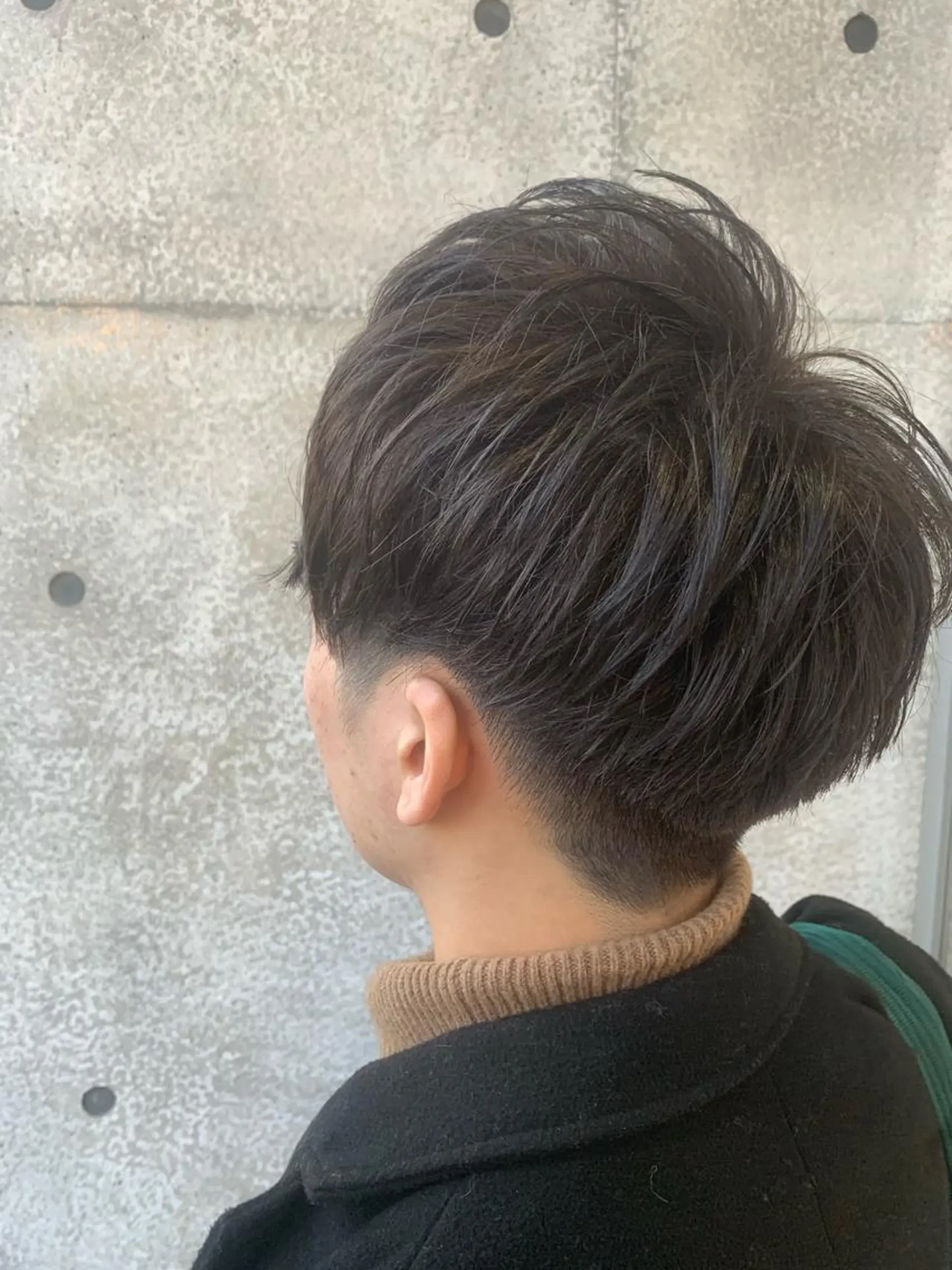 ショート カラー メンズ メンズパーマフェード シモジタカヒロのヘアスタイル