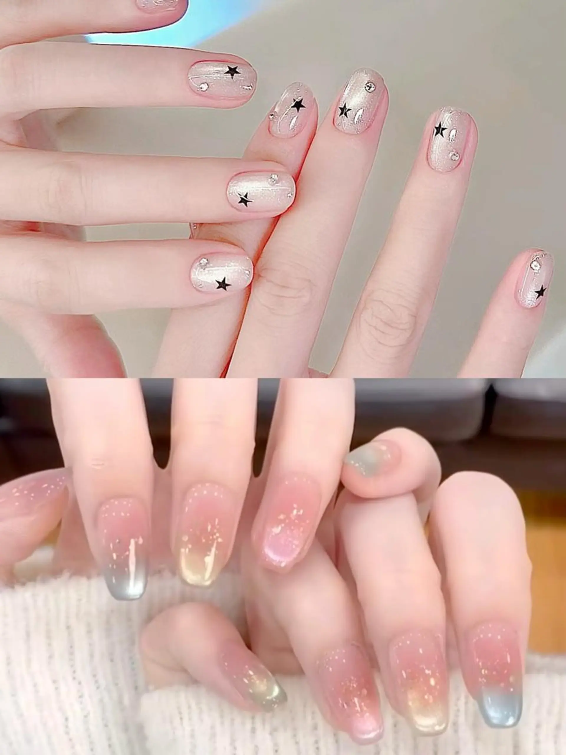 ネイル チークネイル フラッシュネイル ジェルネイル キラキラネイル 韓国ネイル Hanaai Salonスニタのネイルデザイン
