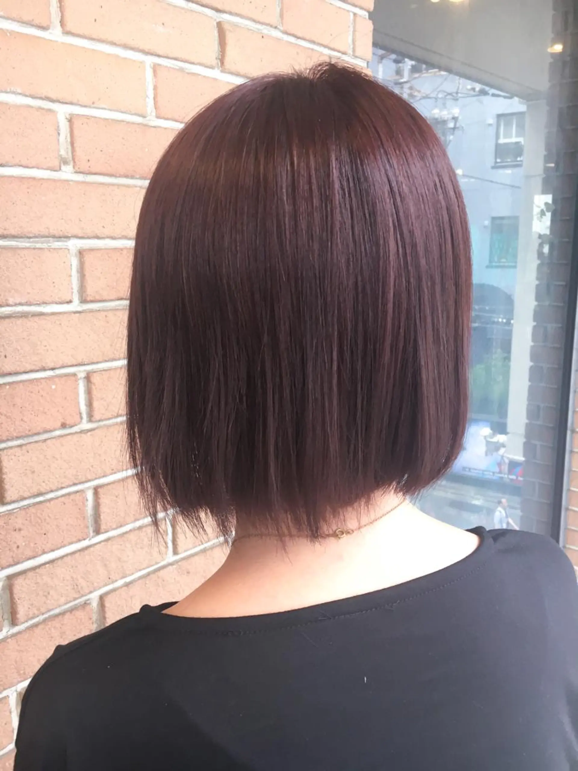 ショート カラー カシス ダブルカラー ピンクカラー 北條 優輝のヘアスタイル