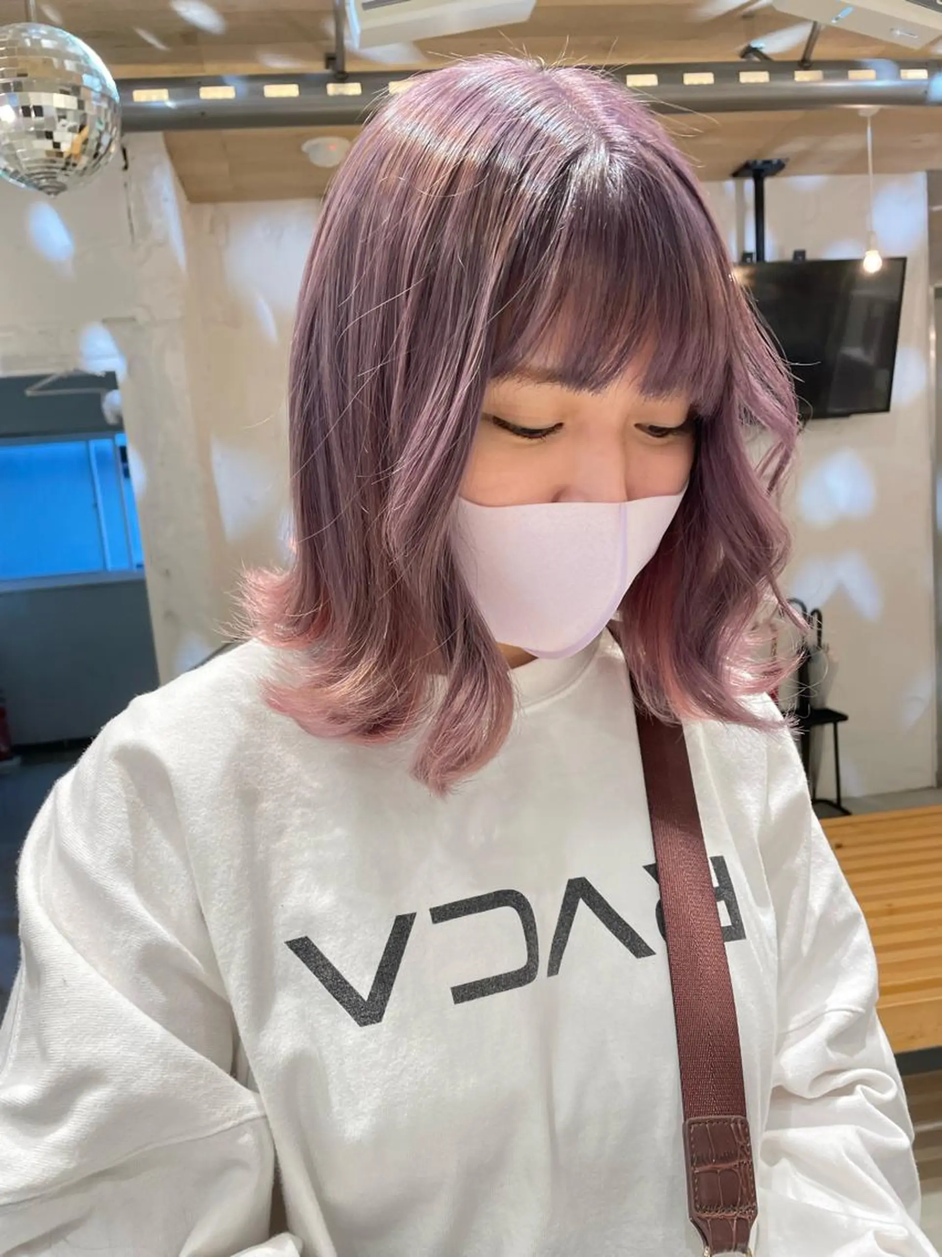 ミディアム カラー ヘアカラー トリートメント ✨ブリーチ特化✨ 💚Acchon💚のヘアスタイル