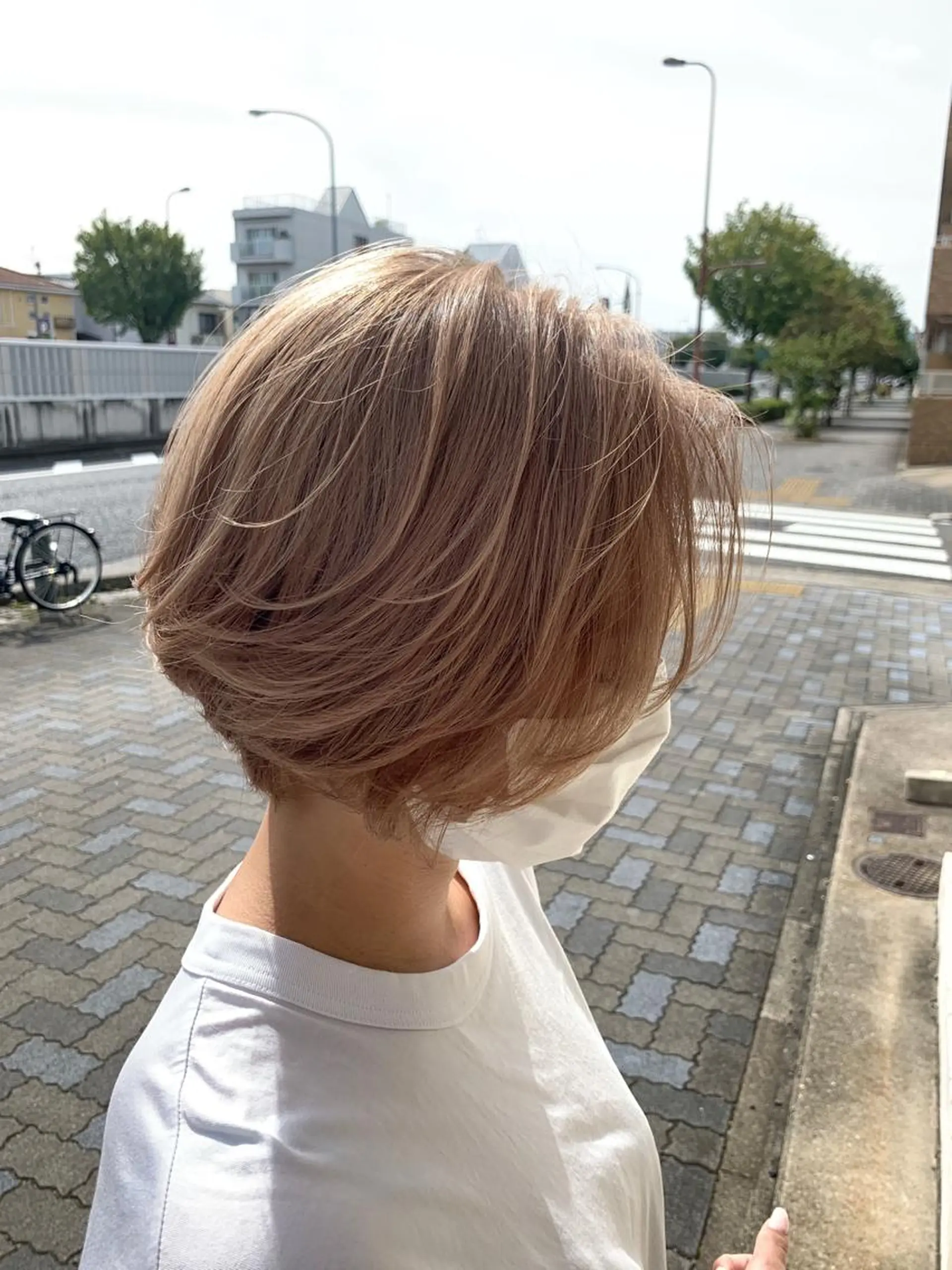ショート カラー ブリーチ カット ヘアカラー トリートメント SALOWIN名古屋本山店所属・🍀ナガヤマ ヒデアキ🍀のヘアスタイル