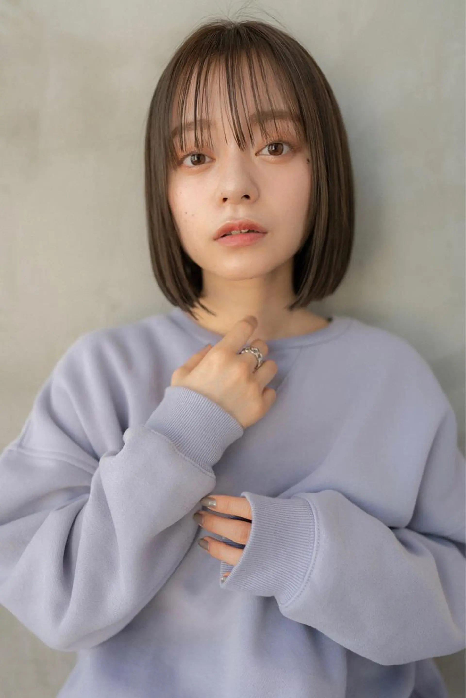 ショート カラー ベージュカラー オリーブベージュ ボブ RAF TOKYO所属・10月限定モニター 髪質改善美髪矯正のヘアスタイル