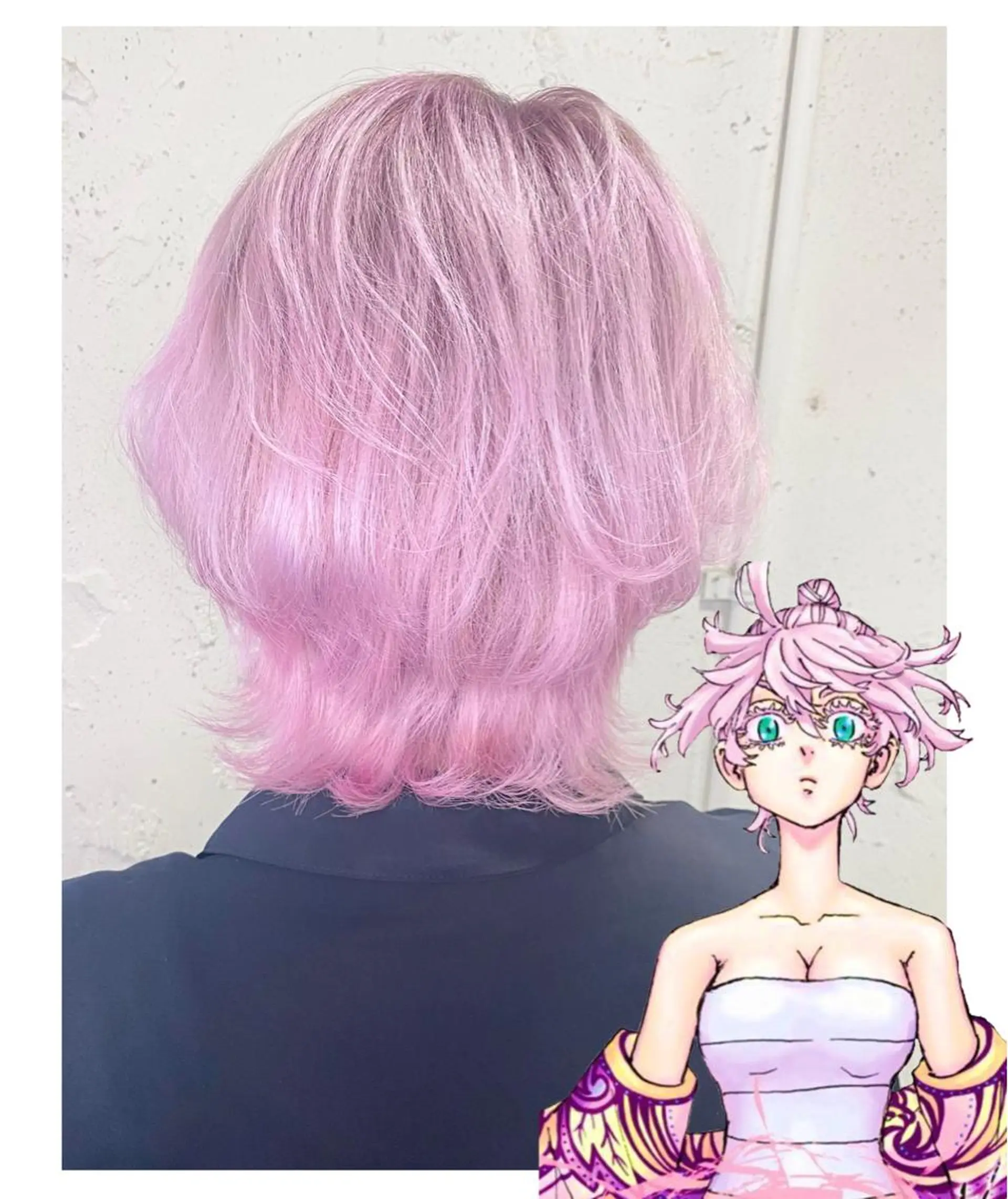 ショート カラー ブリーチ ピンクカラー GARU-ガル-所属・TSUNO🦖 派手髪/オタク美容師のヘアスタイル