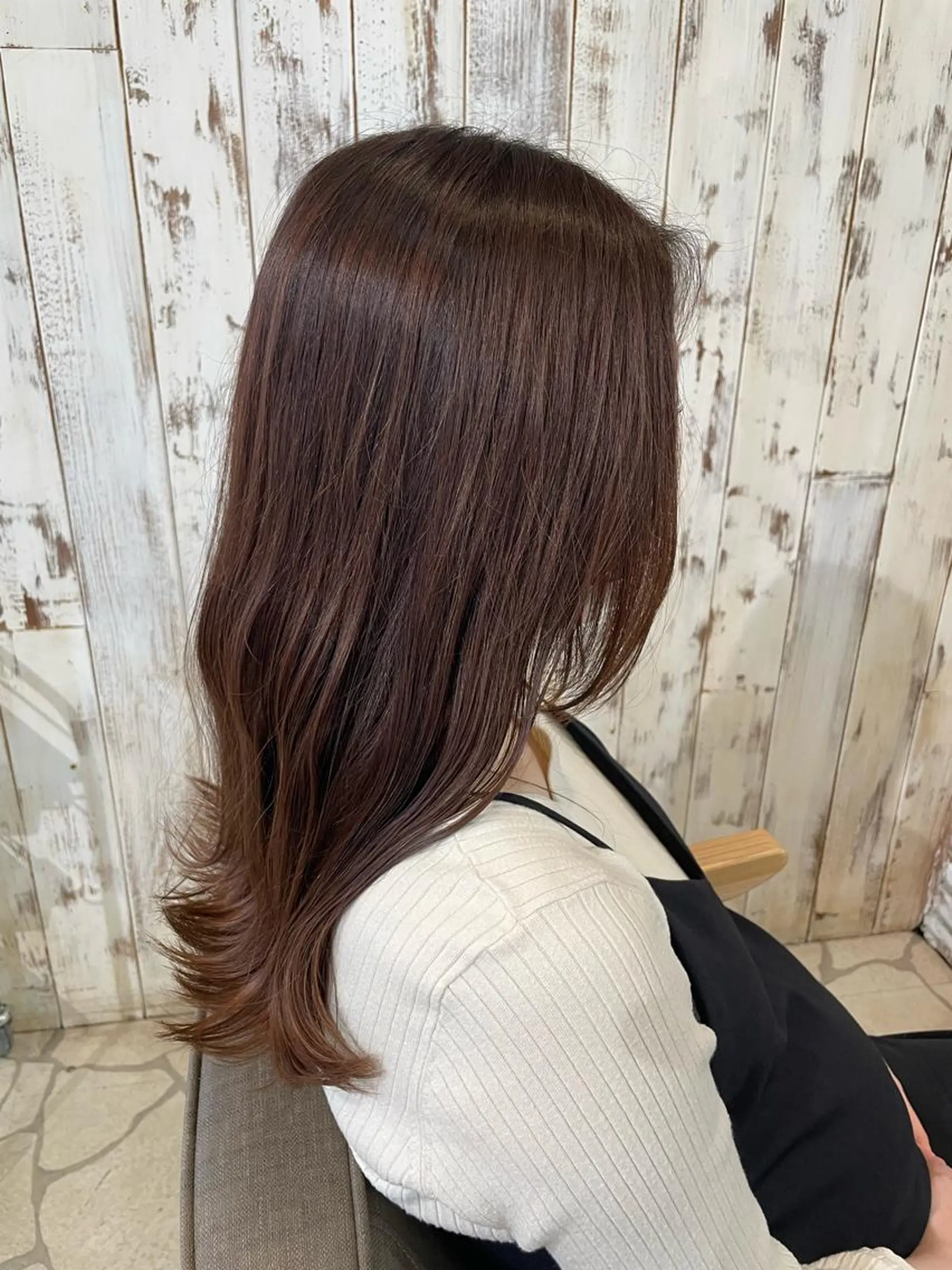 セミロング カラー ブラウンカラー ピンクカラー ピンクブラウン スリールヘアー所属・🖤nako/艶髪/ 透明感カラー🖤のヘアスタイル