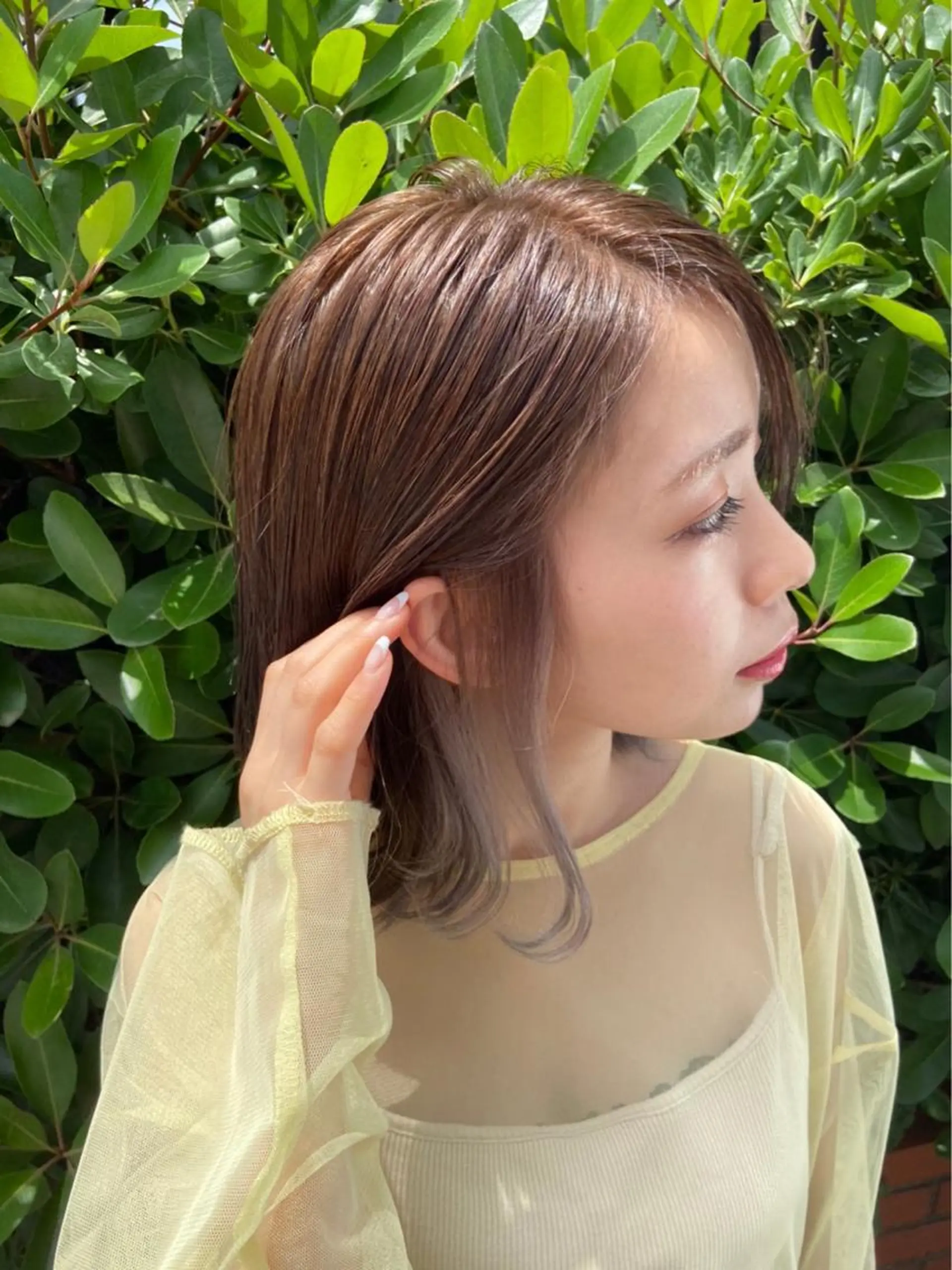 ミディアム カラー 西新/siohair 似合わせ/石尾刻矢のヘアスタイル