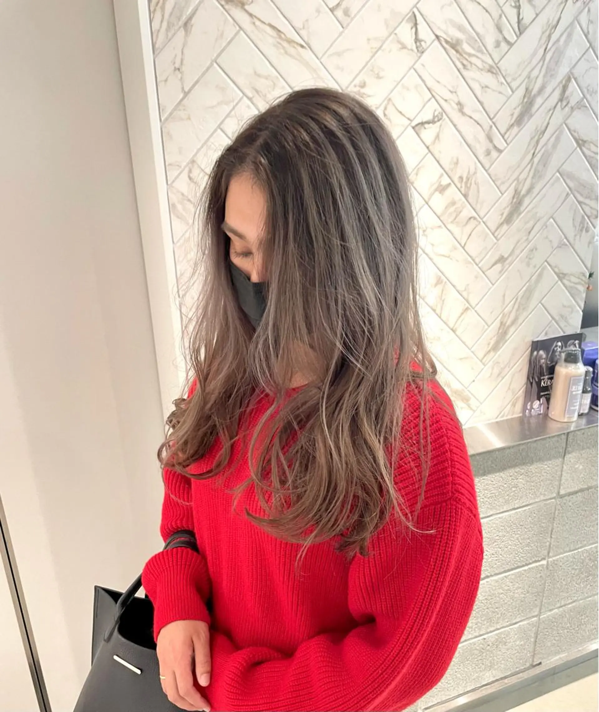 ロング カラー ヘアアレンジ バレイヤージュ レイヤーカット 🎗秋山勇 /三宮指名No.1のヘアスタイル