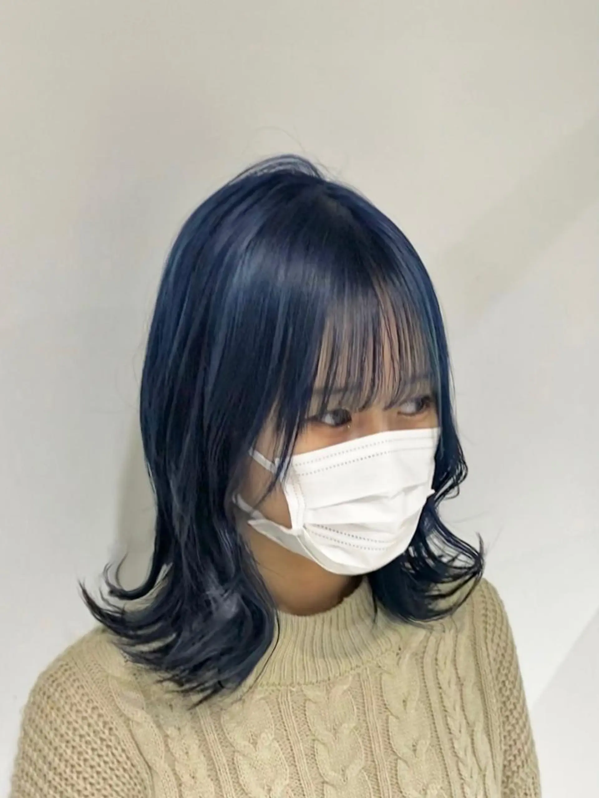 ミディアム カラー ブルーカラー ヘアカラー トリートメント motel所属・モデルや芸能人も通う ✨マンツーマンサロンのヘアスタイル