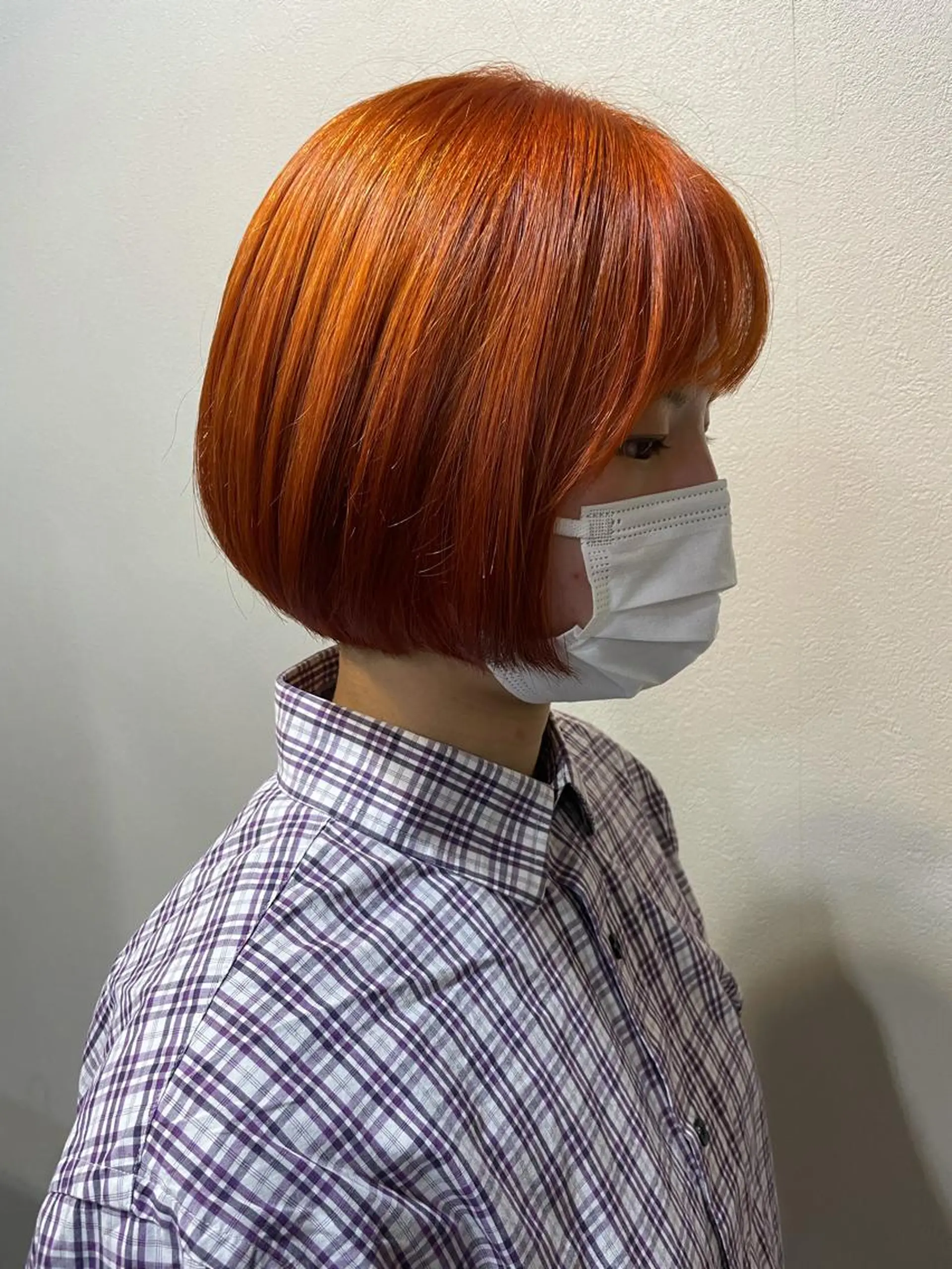 ショート カラー ダブルカラー オレンジ あらい まさえのヘアスタイル