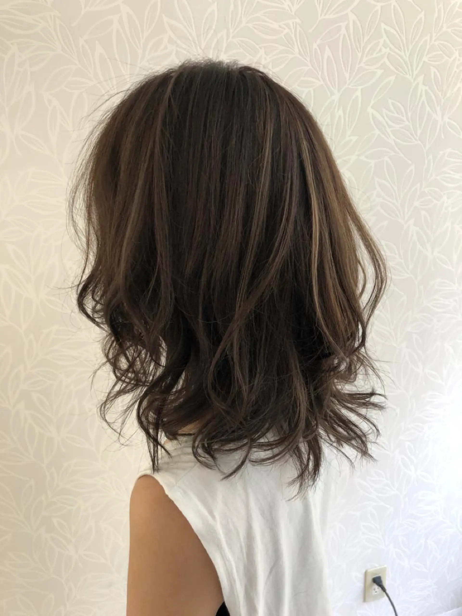 ミディアム パーマ 柏本 果菜のヘアスタイル