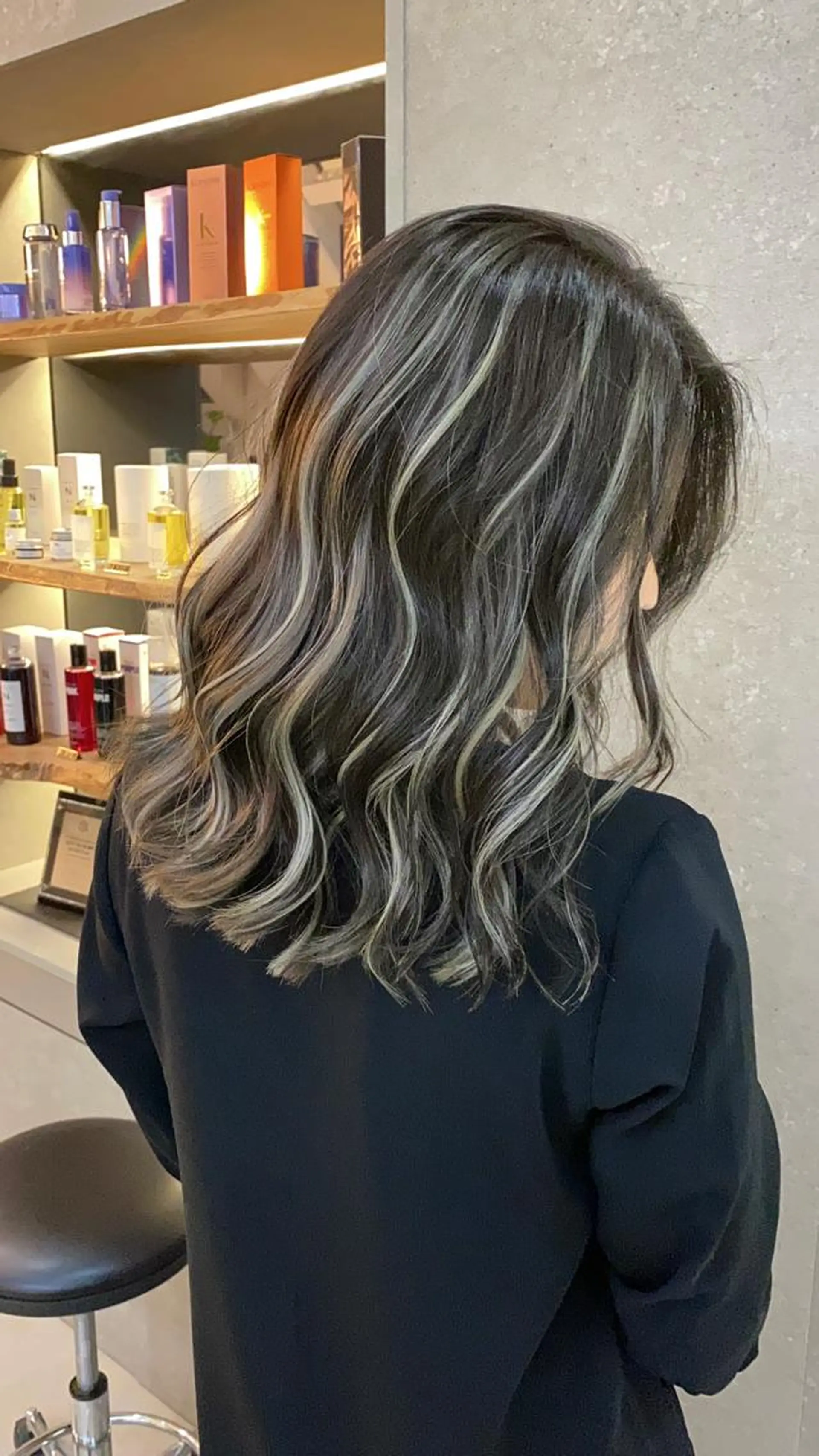 ロング salowin 原宿 aroa所属・韓国／ハッシュカット ／透明感カラー／金野のヘアスタイル