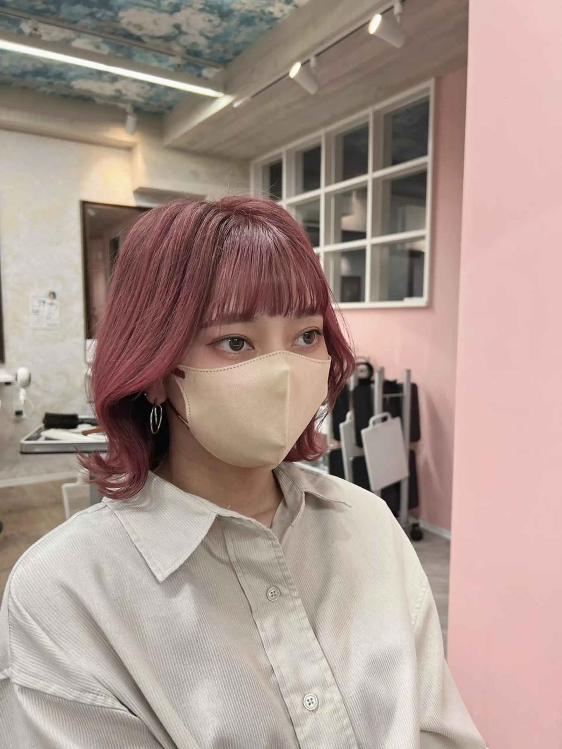 ミディアム カット ヘアカラー トリートメント 髪質改善特化💫 韓国ヘアAyumuのヘアスタイル