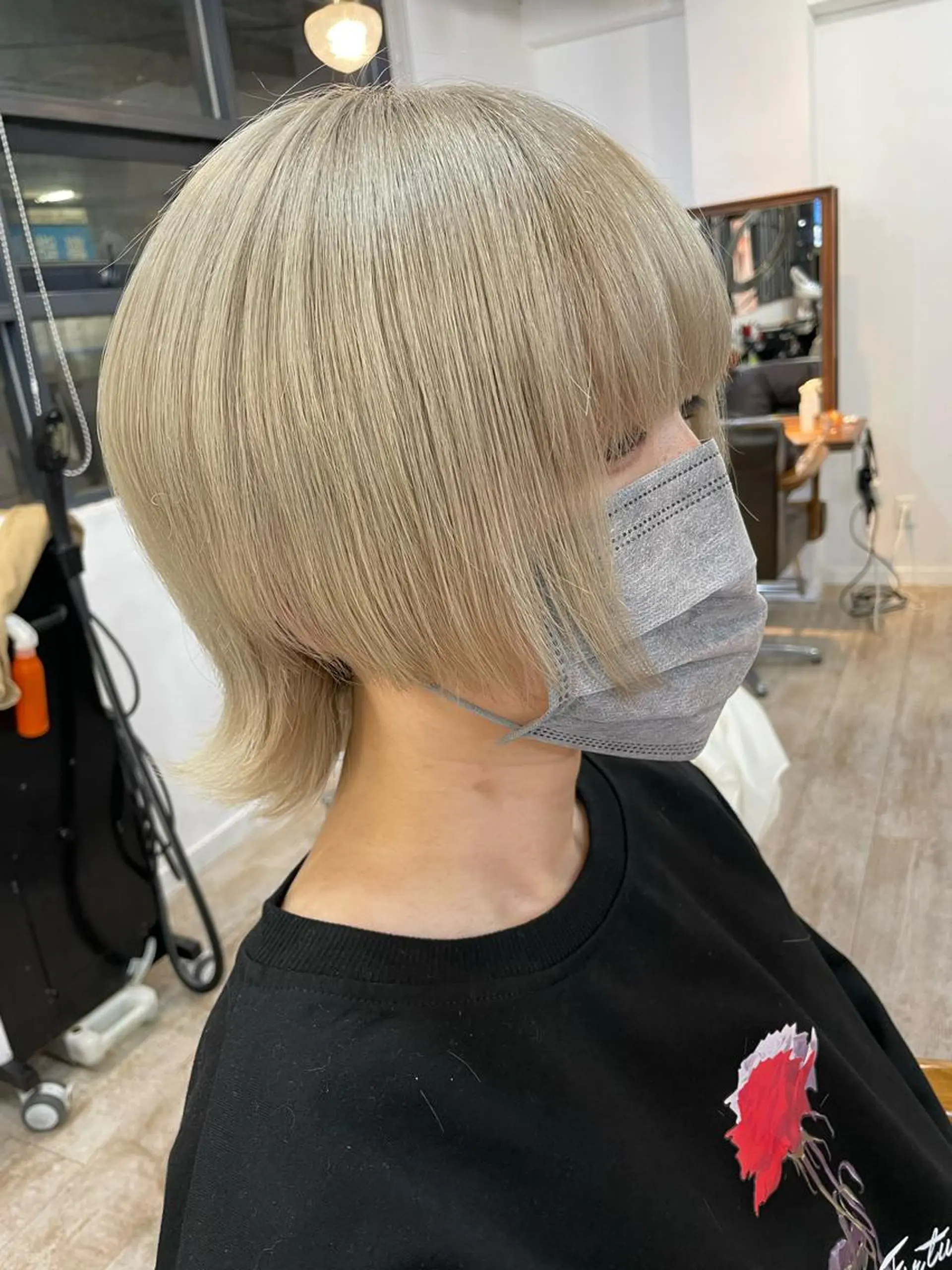 ショート カット ヘアカラー トリートメント ウルフカット/ボブ りなのヘアスタイル