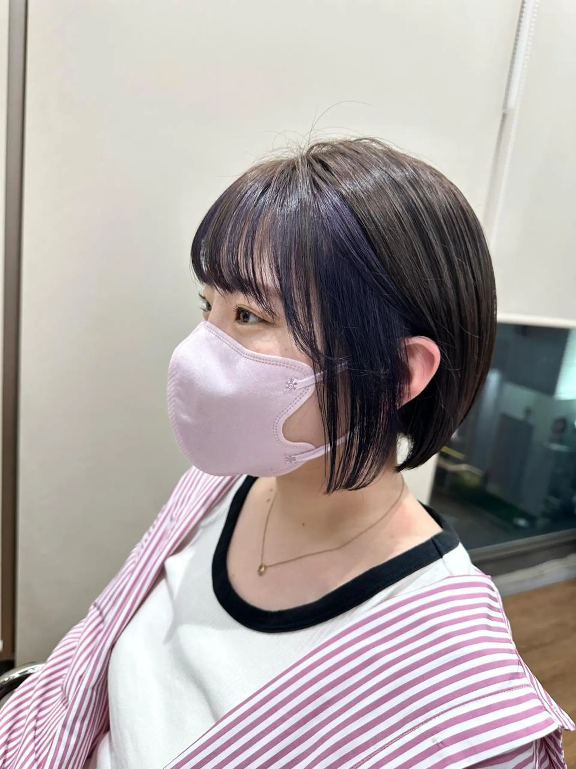 ショート カラー ミストバング  フェイスフレーミング さとう あやかのヘアスタイル