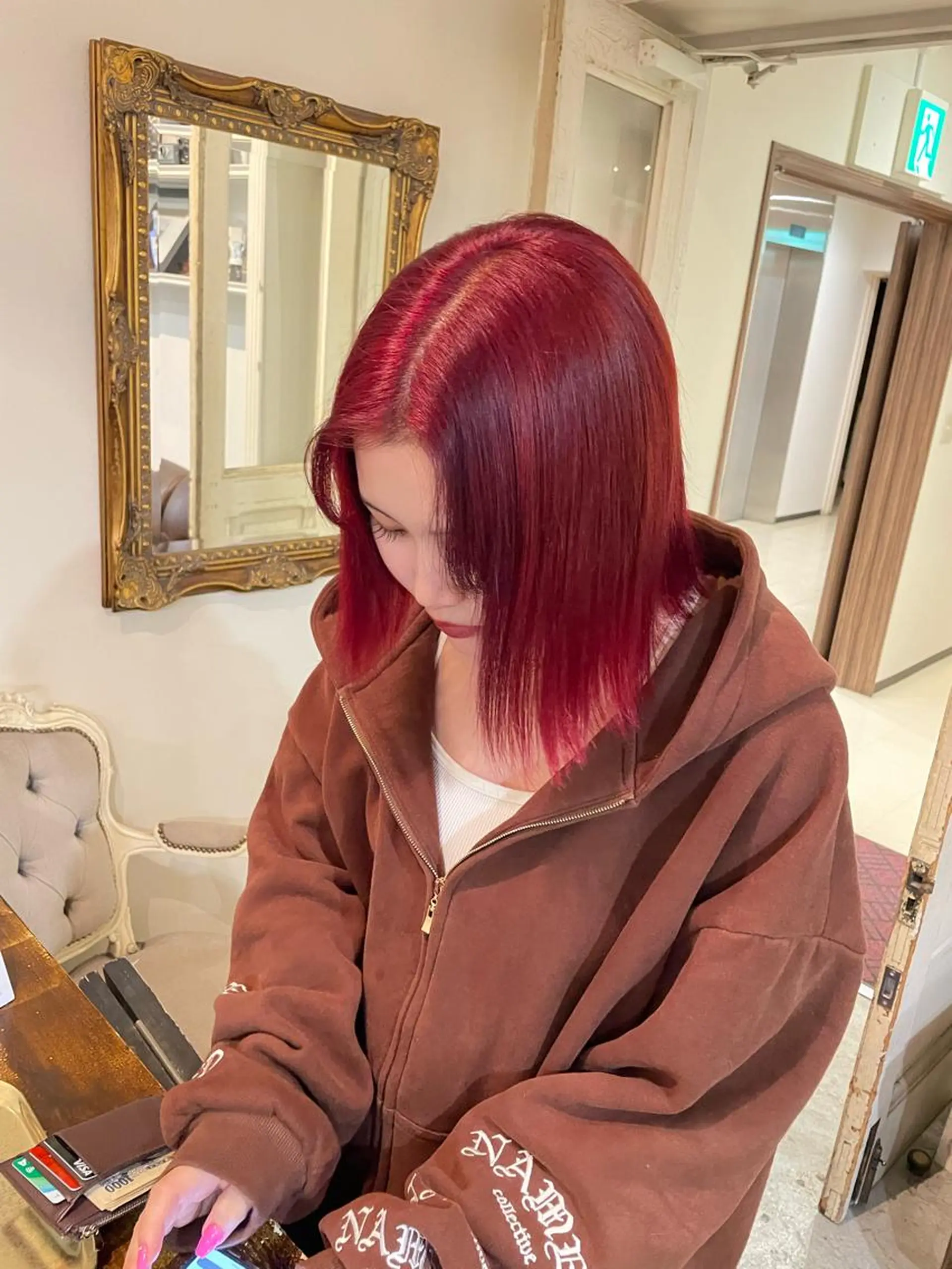 ショート カラー ヘアアレンジ レッドカラー ヘアカラー トリートメント ヘアセット 🍁カトウ ケイゴ🍁のヘアスタイル